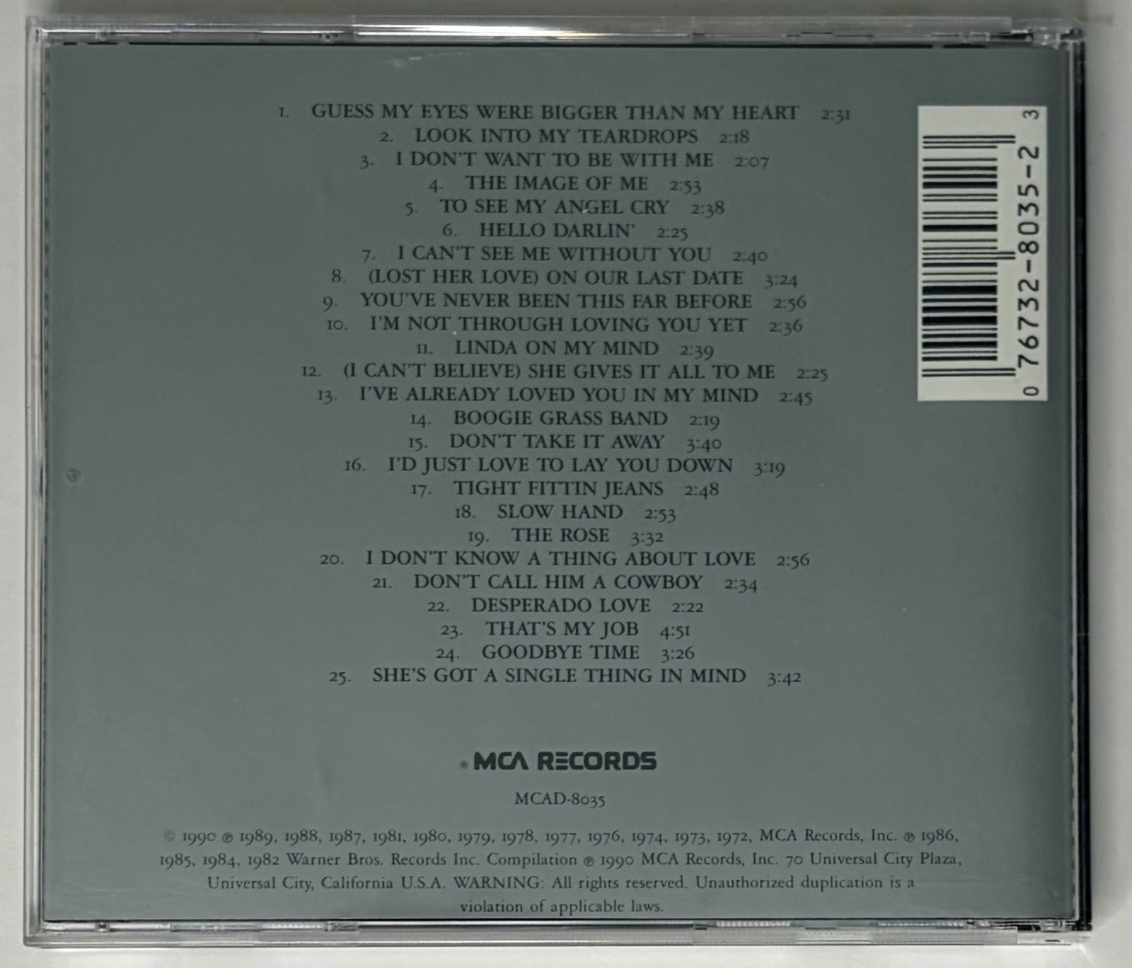 Conway Twitty Silver Anniversary Collection CD Country Greatest Hits