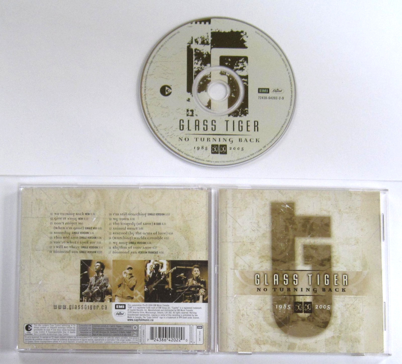 Glass Tiger - Canada CD - "No Turning Back 1985-2005" - disc & inlays VG+