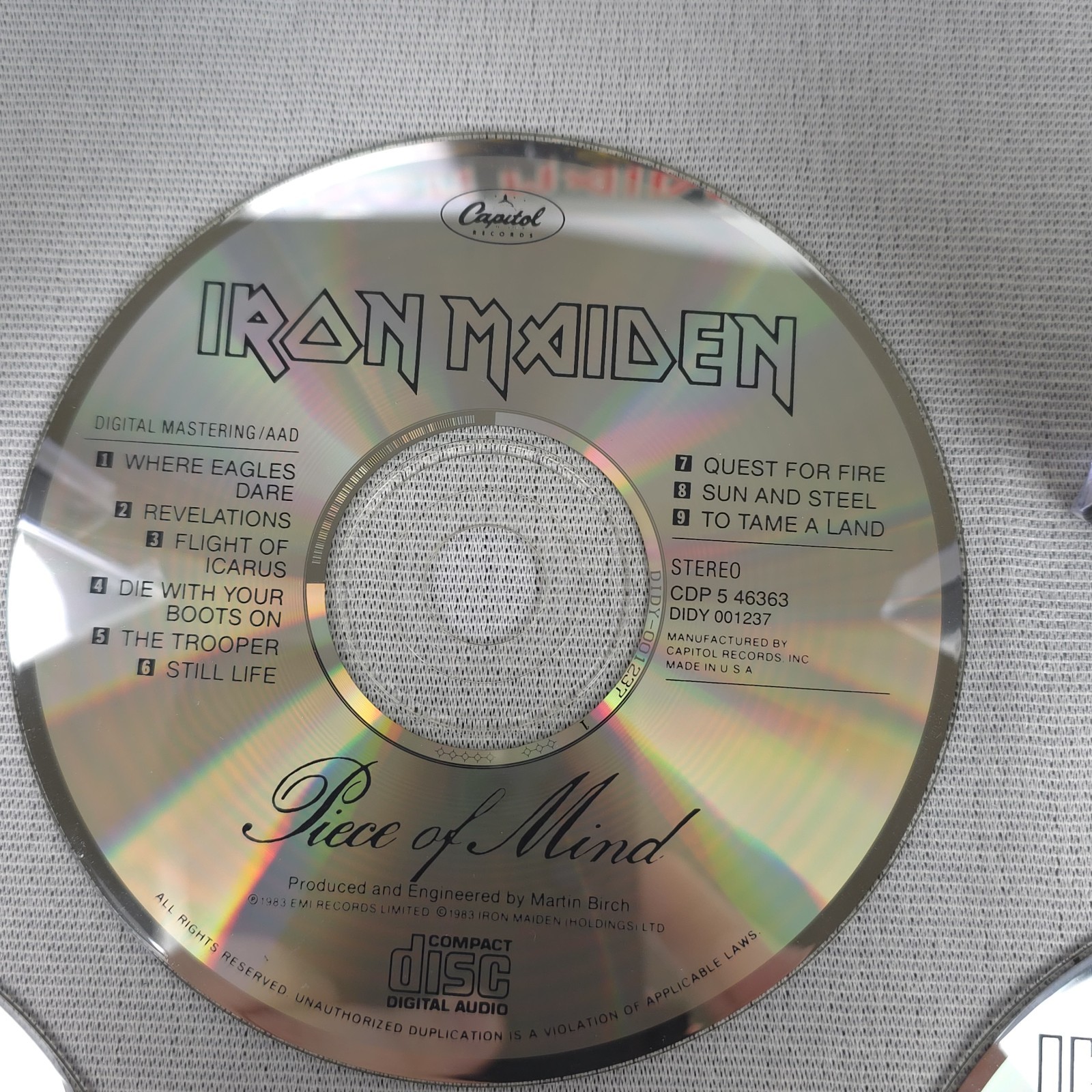 Iron Maiden CD Lot - Early Print Number Of The Beast 1982 Capitol, Piece Of Mind