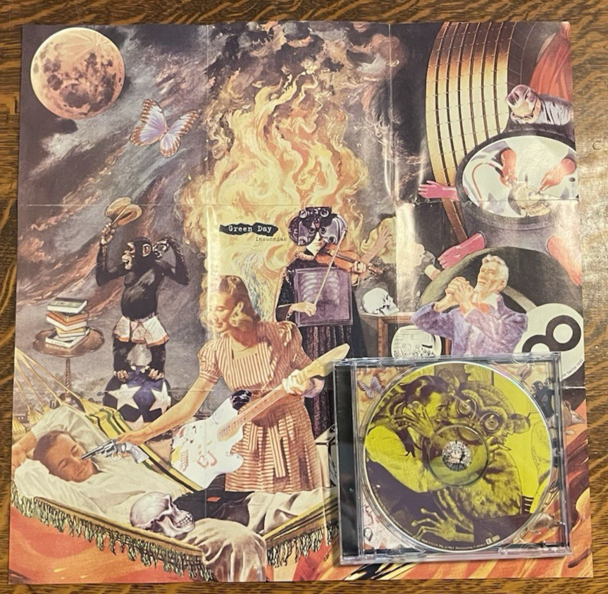 CD WITH FOLD OUT POSTER~ GREEN DAY~ 1995~ INSOMNIA