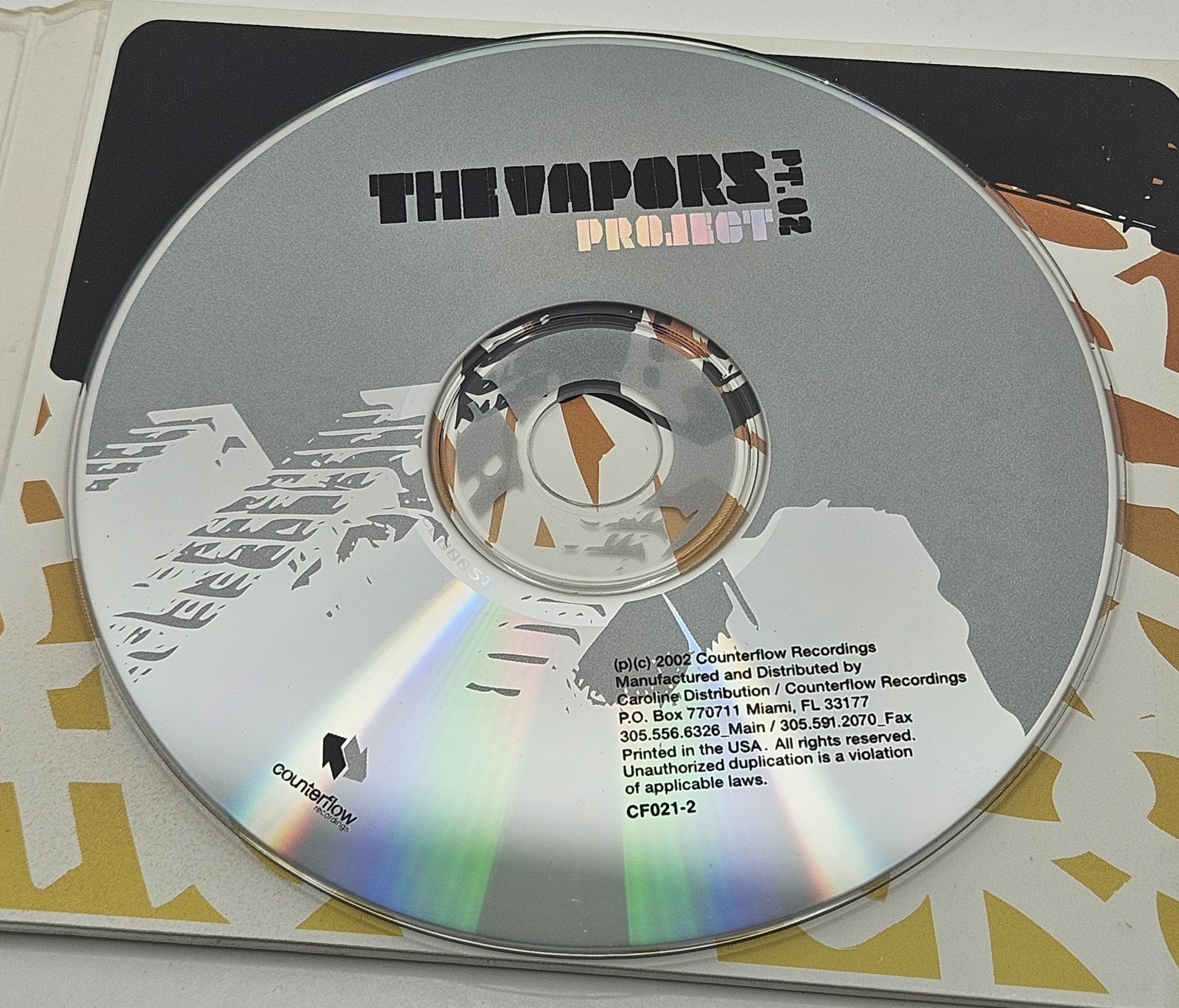 THE VAPORS PROJECT 2 CD 2002 ATMOSPHERE RUN THE JEWELS 12 OZ PROPHET SLUG EX
