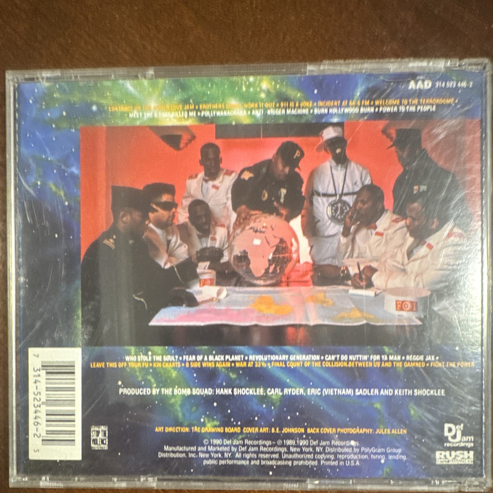 Def Jam Public Enemy Fear of a Black Planet Rap CD Album 1990 314523446-2 PA