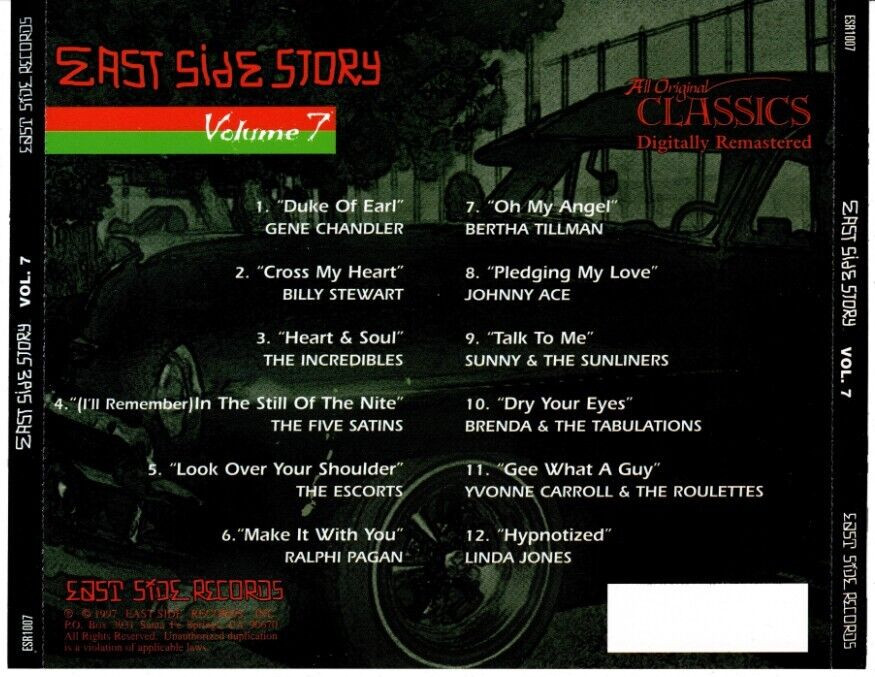 East Side Story (Volume 7) [CD] (1997) (DIGITALLY REMASTERED) Gene Chandler