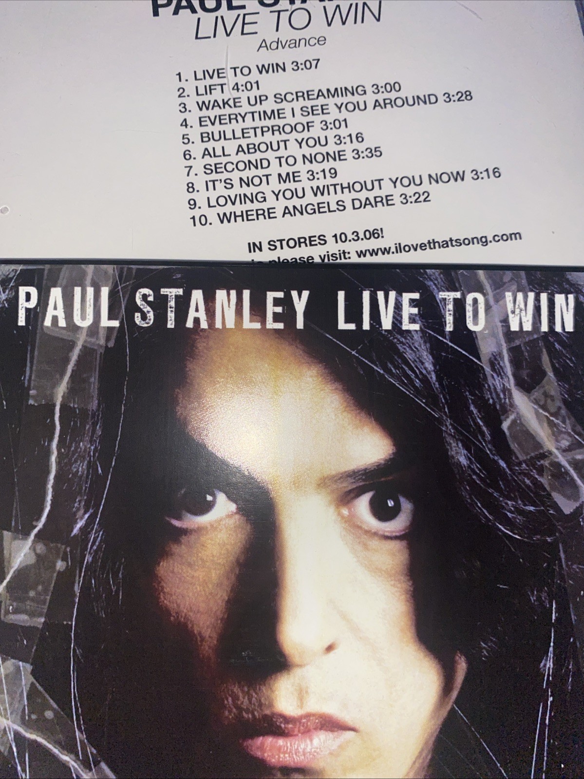 Kiss PROMO Cd Paul Stanley LIVE TO WIN Rare MISPRINT RECALL~John 5~Bruce Kulick~