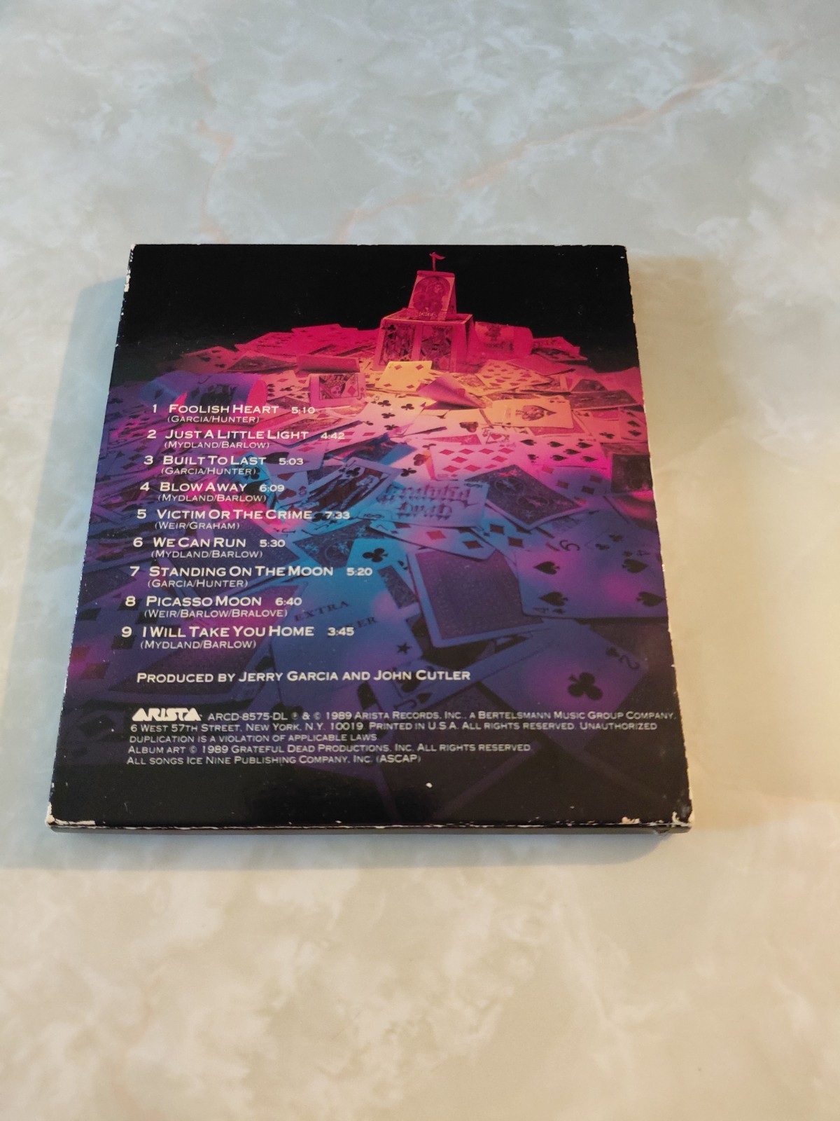 GRATEFUL DEAD CD BUILT TO LAST 1989 ORIG ARISTA DISTRONICS PICTURE DISC OOP RARE