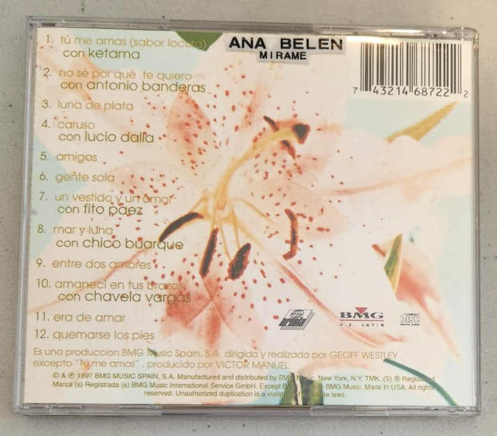 Mirame by Ana Belen (CD, 1997)