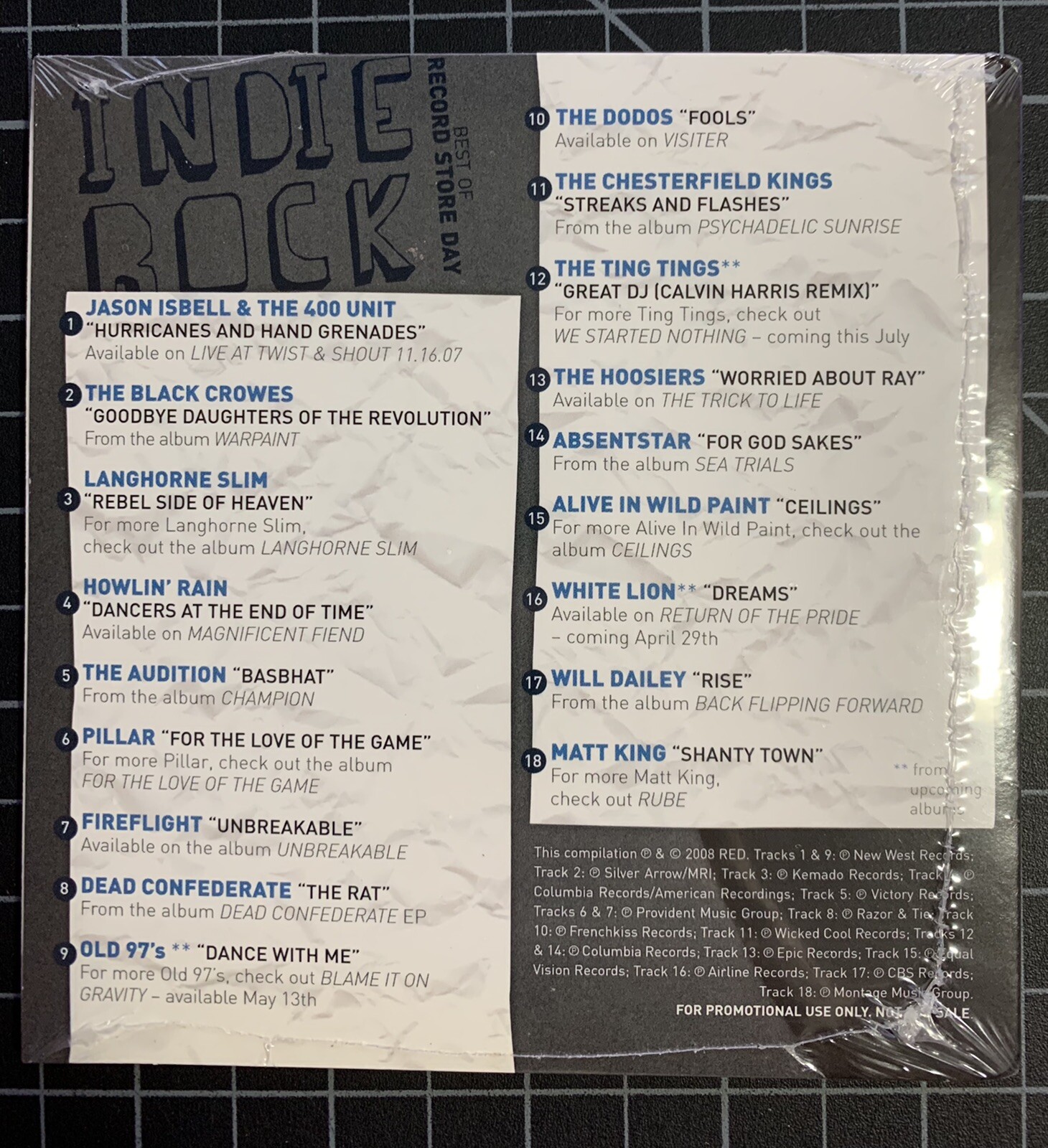 2008 Record Store Day CD Sampler Indie Rock PROMO 2020 CD NEW SEALED