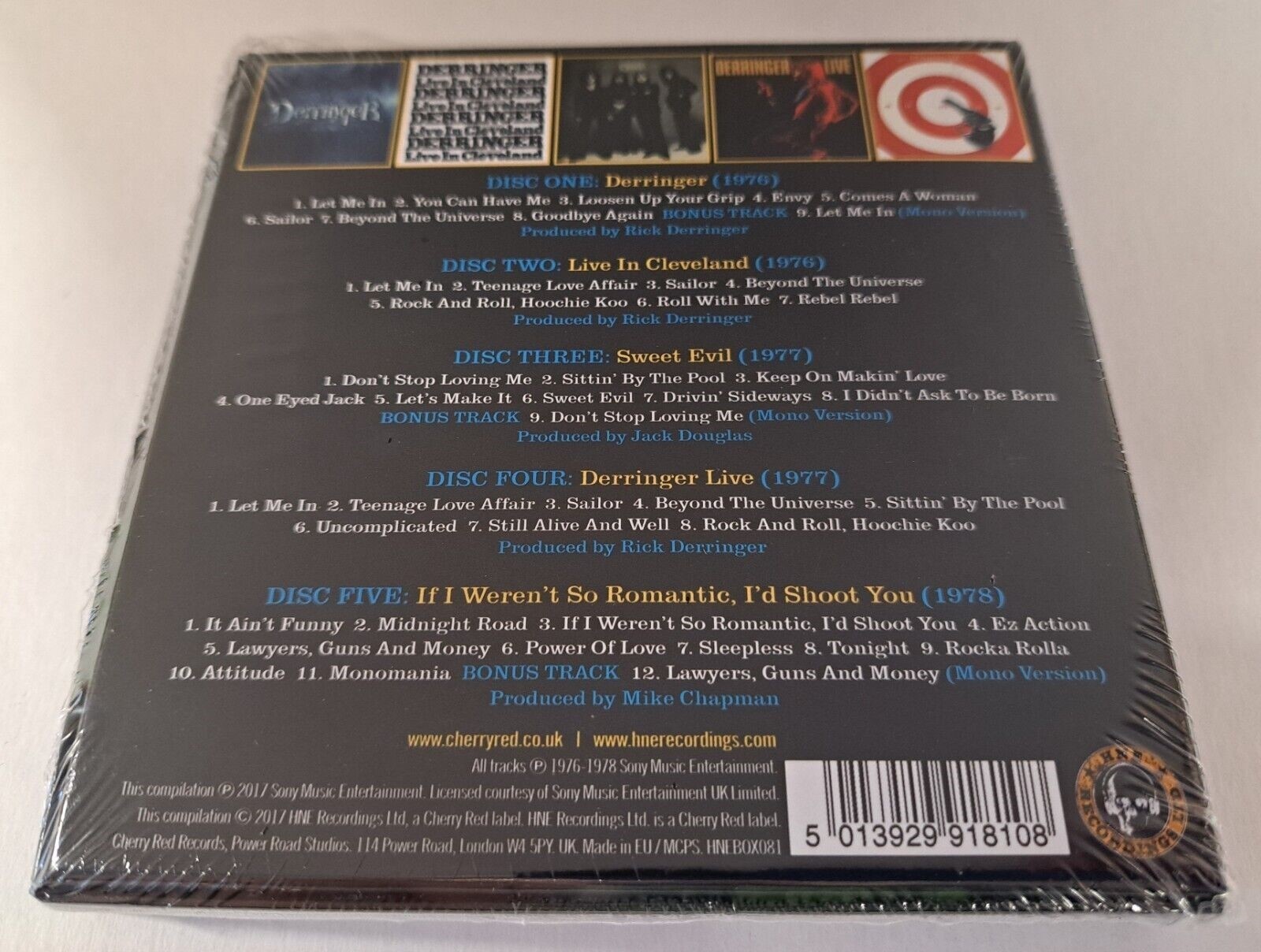 Derringer The Complete Blue Sky Albums 1976-1978 New 5 CD Box Set Rick Hard Rock