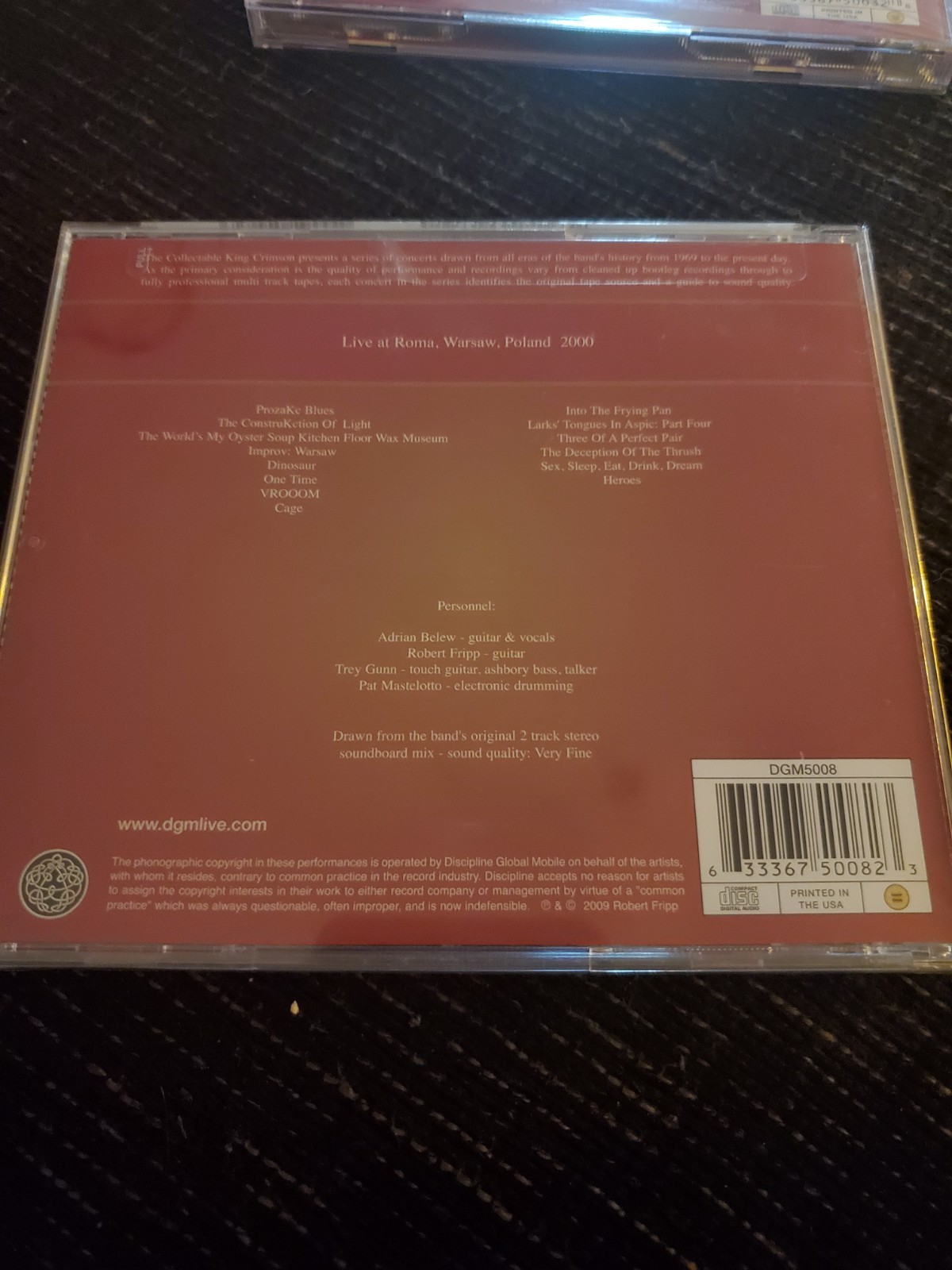 collectable king crimson live cd lot volume 2 3 4 5 bath london roma Japan NEW