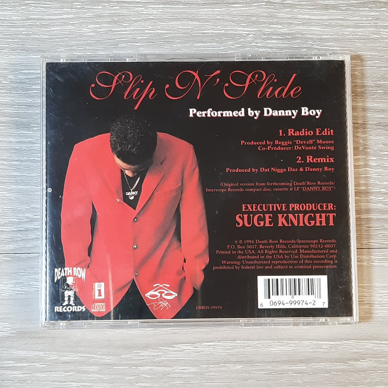 Danny Boy – Slip N' Slide CD Single 1996 Hip Hop R&B Death Row Interscope