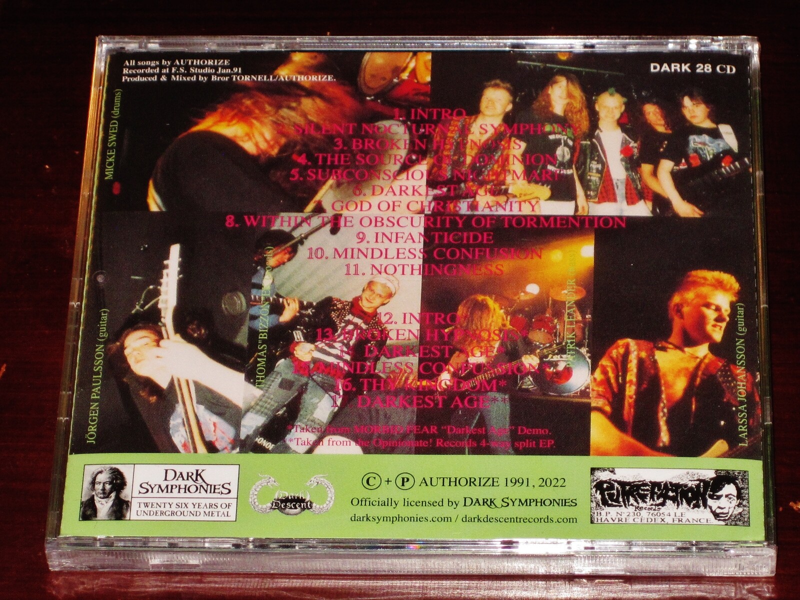 Authorize: The Source Of Dominion CD 2022 Reissue Dark Symphonies USA DARK28 NEW