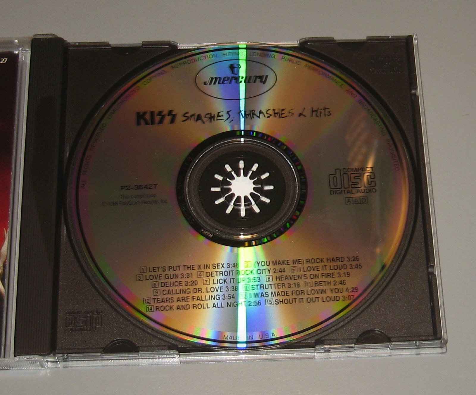 Kiss - Smashes, Thrashes & Hits (CD, 1988, Mercury) Gene Simmons Paul Stanley