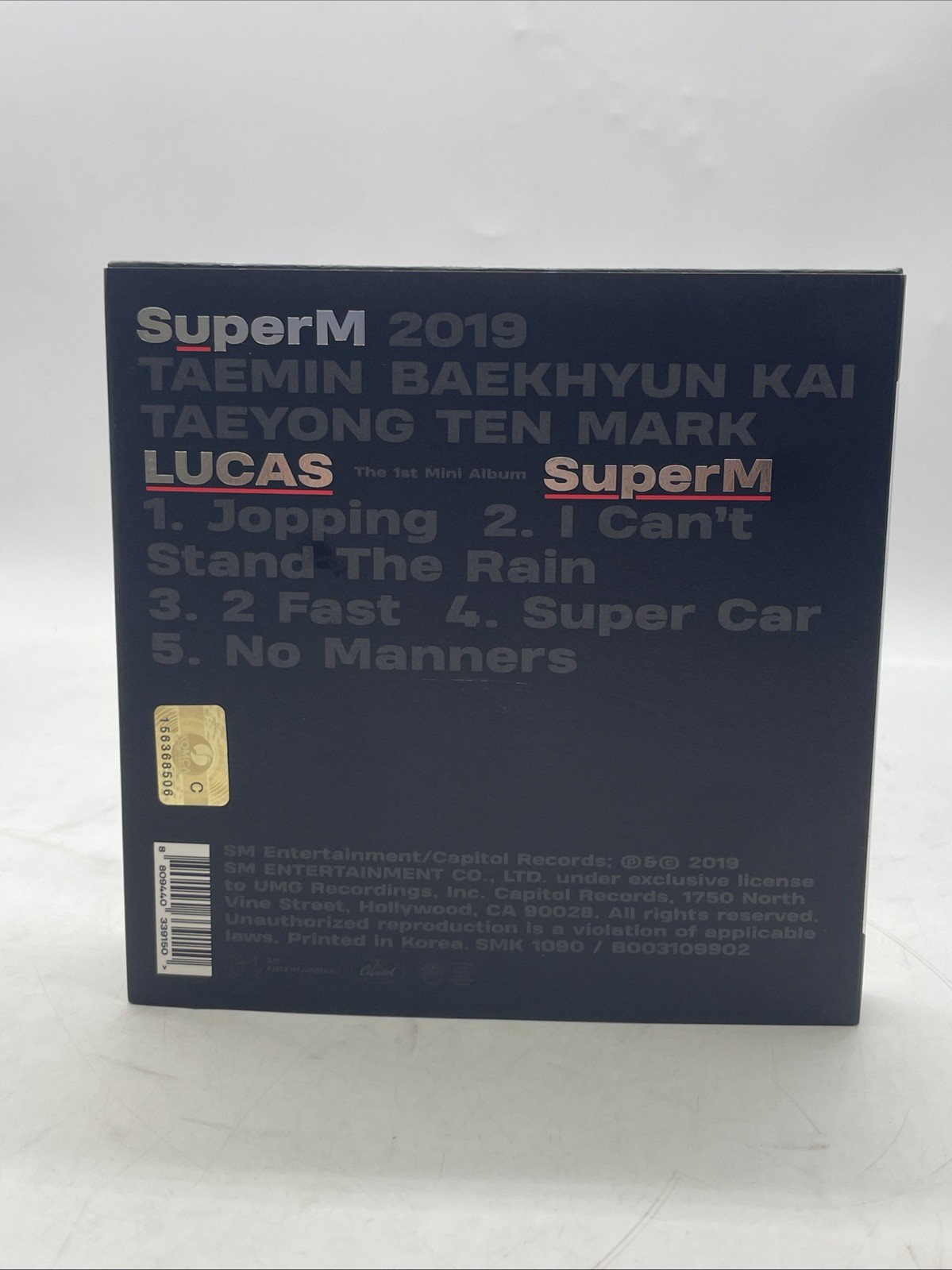 Lucas SuperM - SuperM - Capitol Records - CD Mini-Album Lucas Ver. 2019