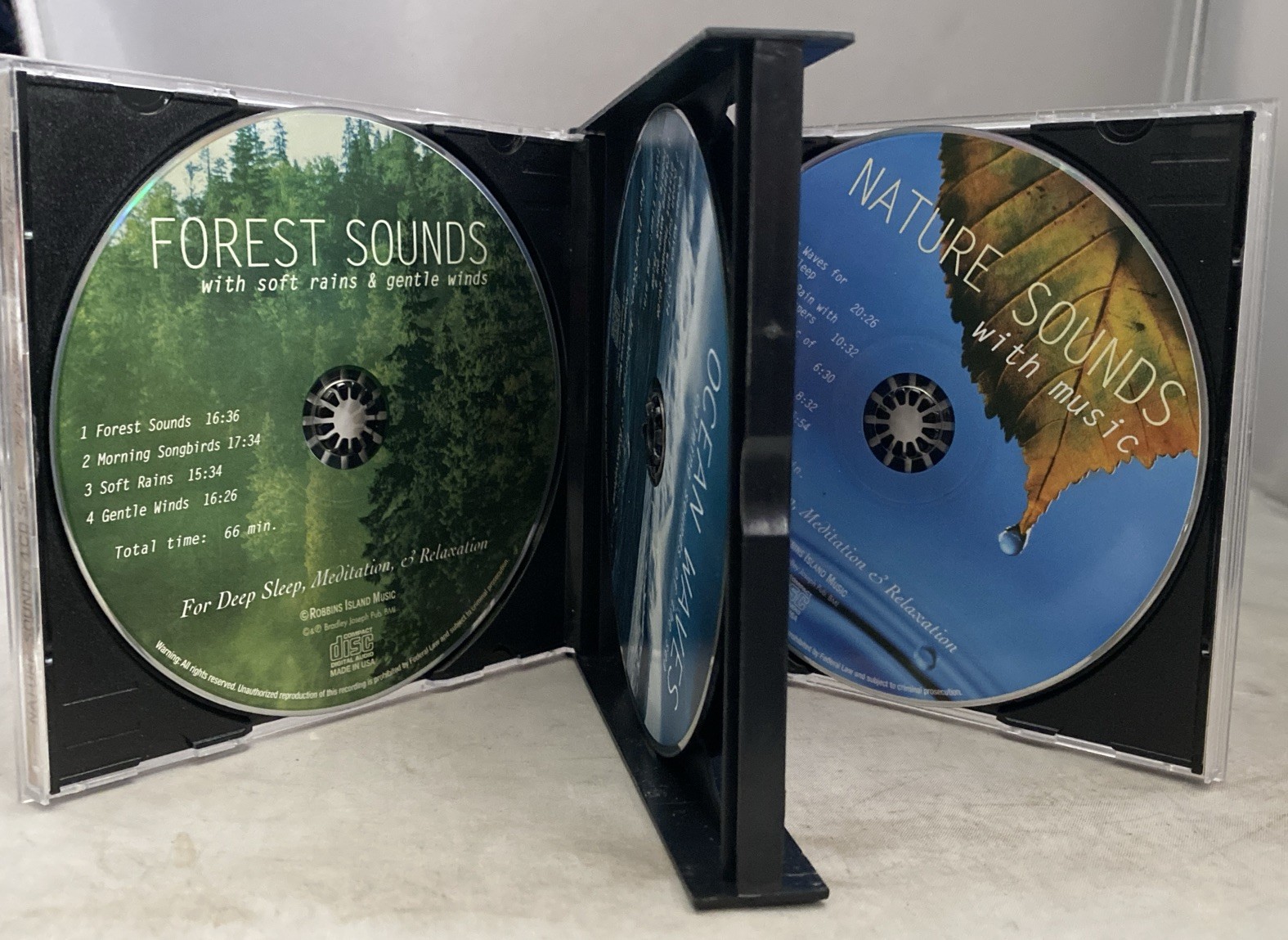Nature Sounds 4 Album Set - Ocean Waves Forest Sounds Thunder 4 Disc