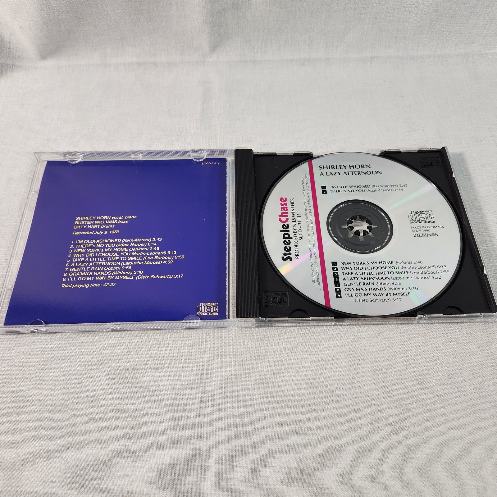 Shirley Horn Trio - A Lazy Afternoon (CD 1986) Import Denmark Cool Jazz Vocal NM