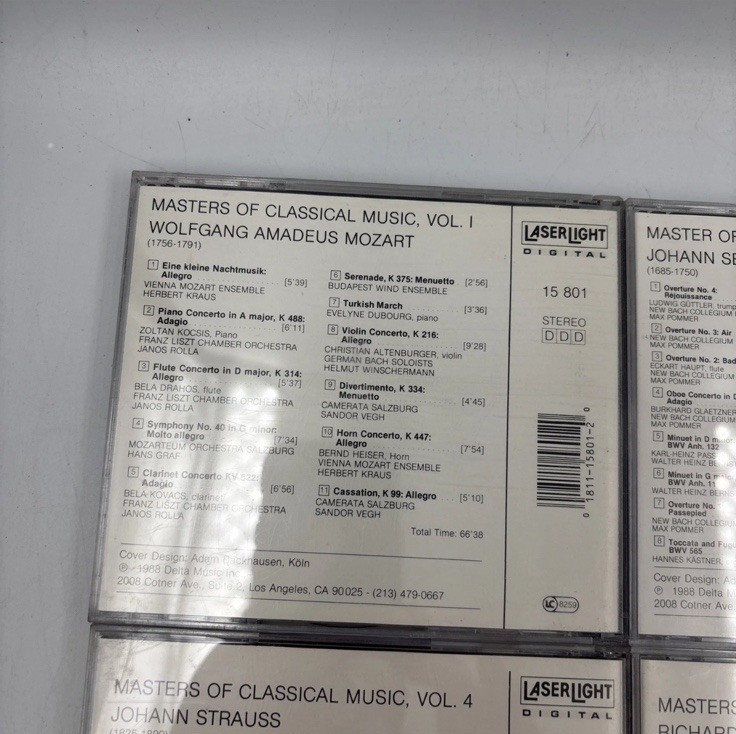 Masters of Classical Music 10 CD Set Complete Laserlight Digital