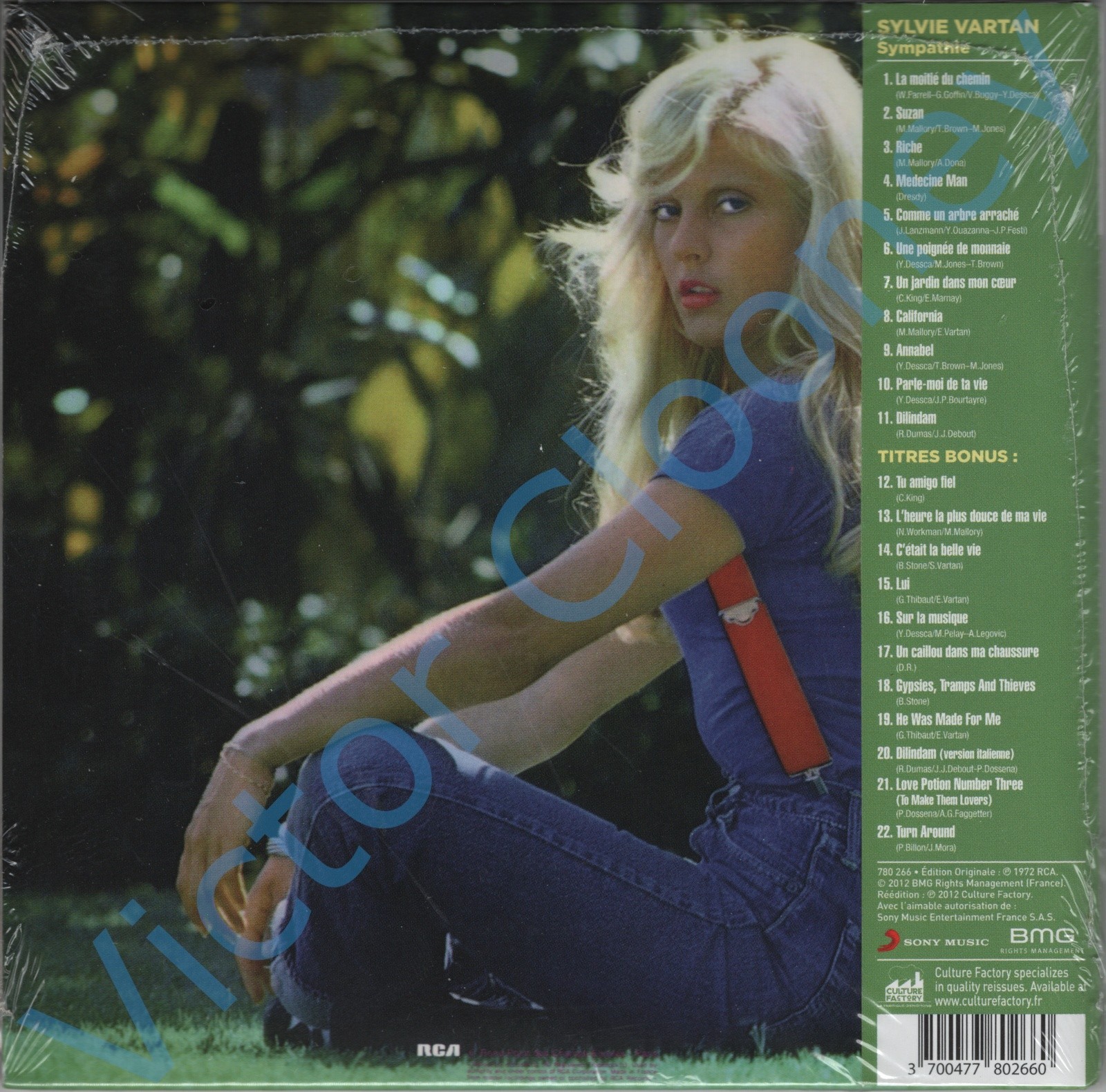 SYLVIE VARTAN Sympathie (1971) 2012 CULTURE FACTORY Strictly LTD RMST Mini-LP CD