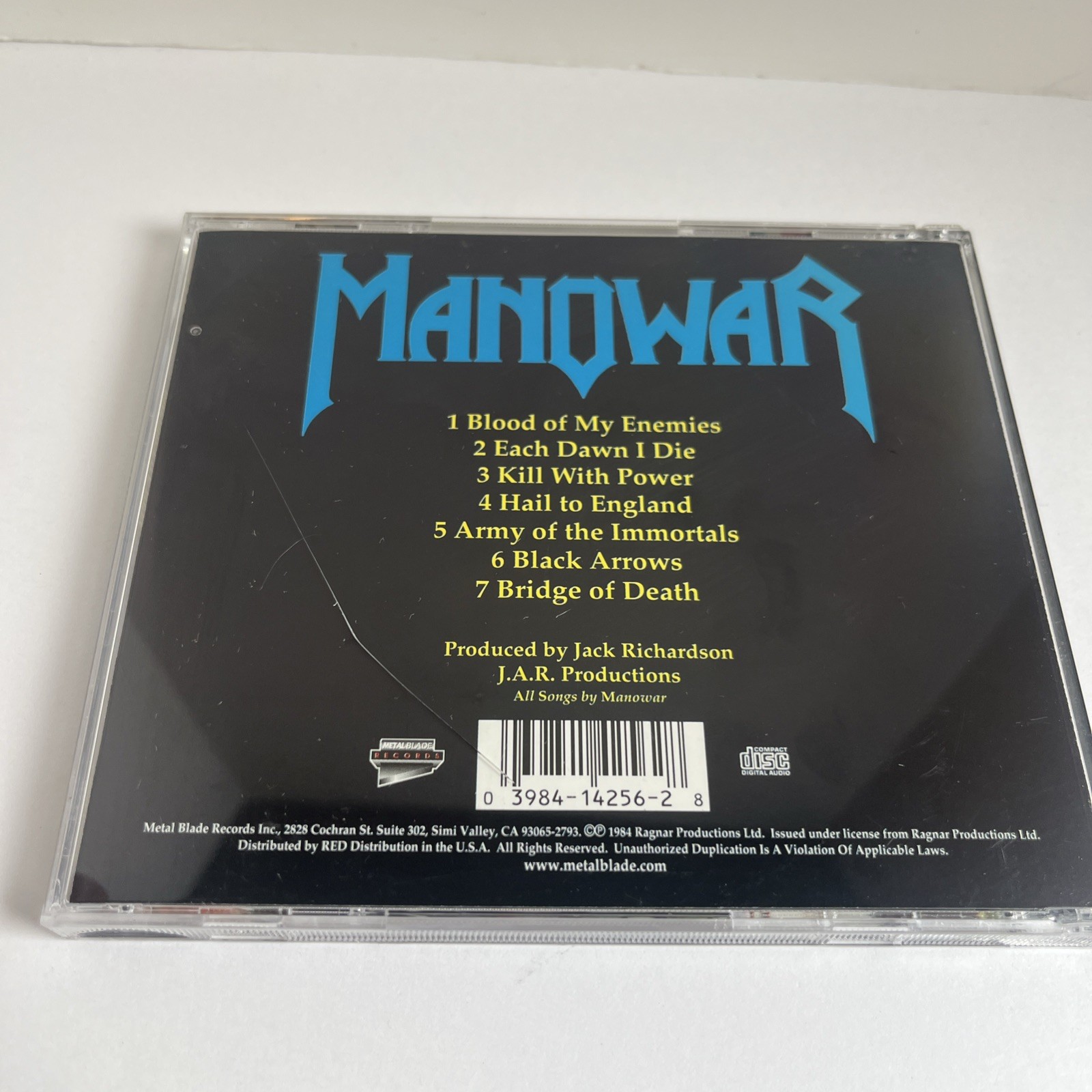 Hail to England by Manowar (CD, 1984, Metal Blade)