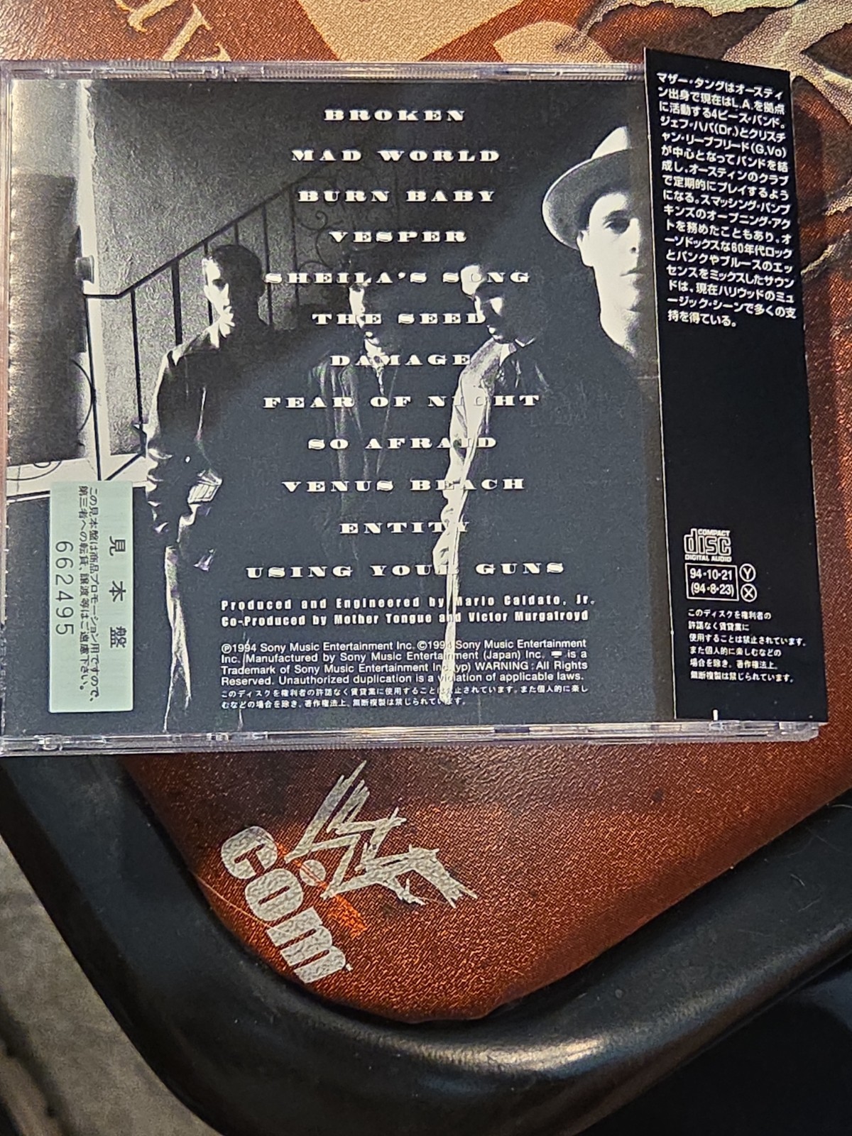 Mother Tongue Self Titled Japan CD OBI Promo 1994 Epic Sony Alt Rock ESCA 6083