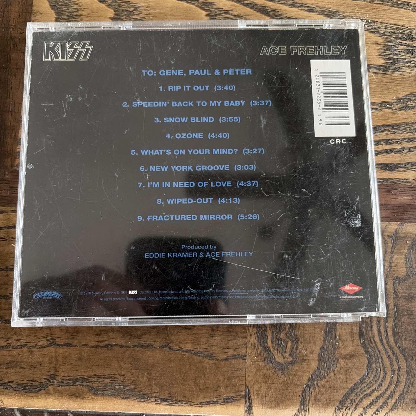 Ace Frehley by Ace Frehley/Kiss (CD, Feb-1988, Island/Mercury) CRC Remaster
