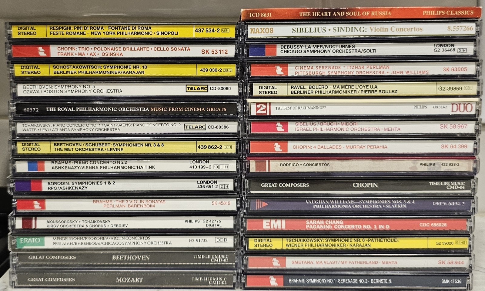 29 Classical CDs Chopin Beethoven Tchaikovsky Schubert Brahms Borodin Mozart