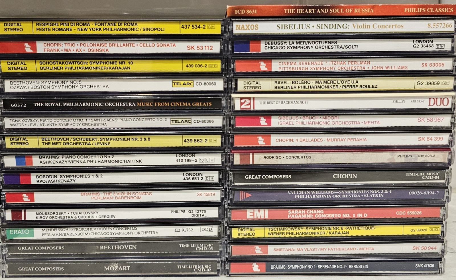 29 Classical CDs Chopin Beethoven Tchaikovsky Schubert Brahms Borodin Mozart
