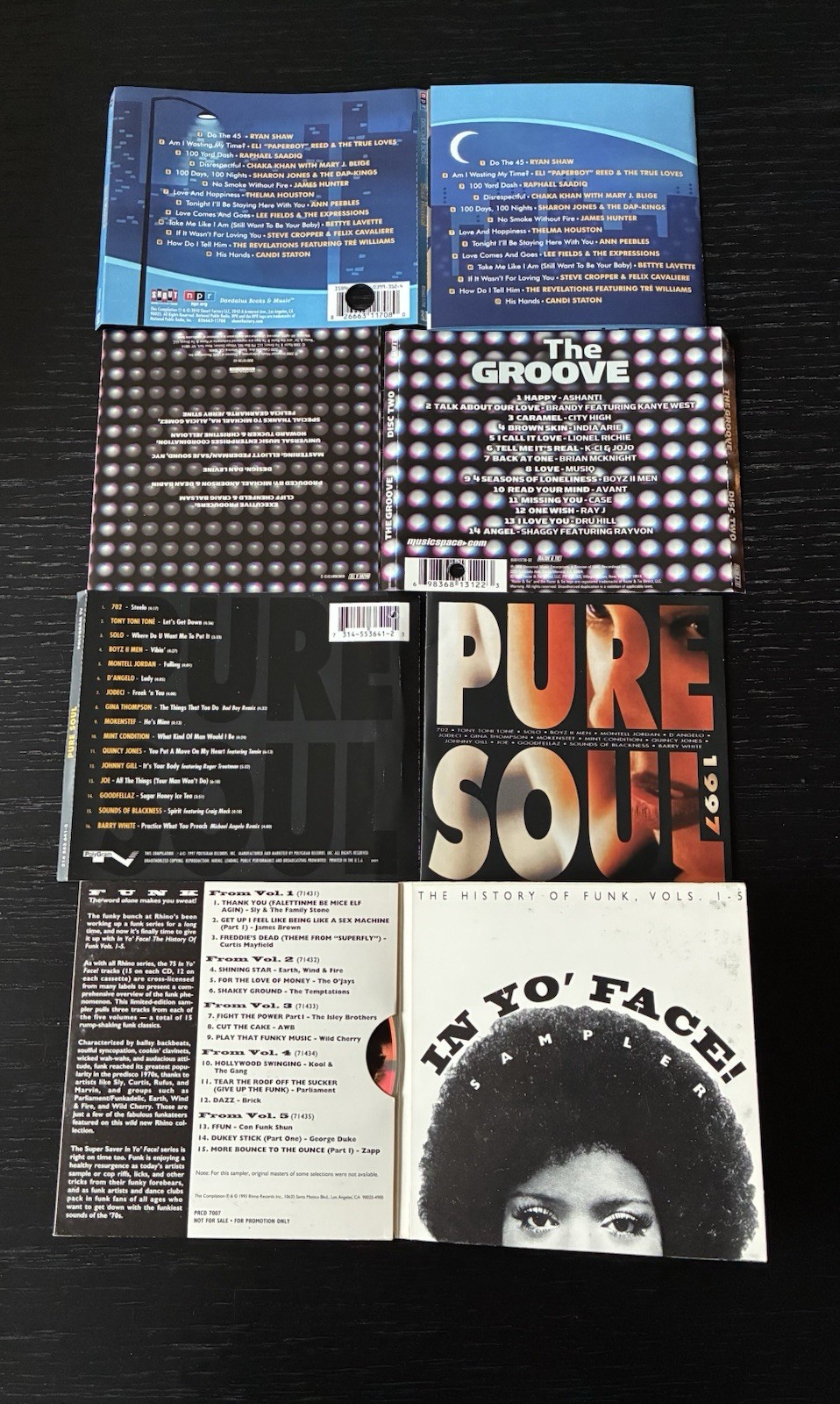 FOUR R&B Funk Soul Urban Music CDs 58 Tracks