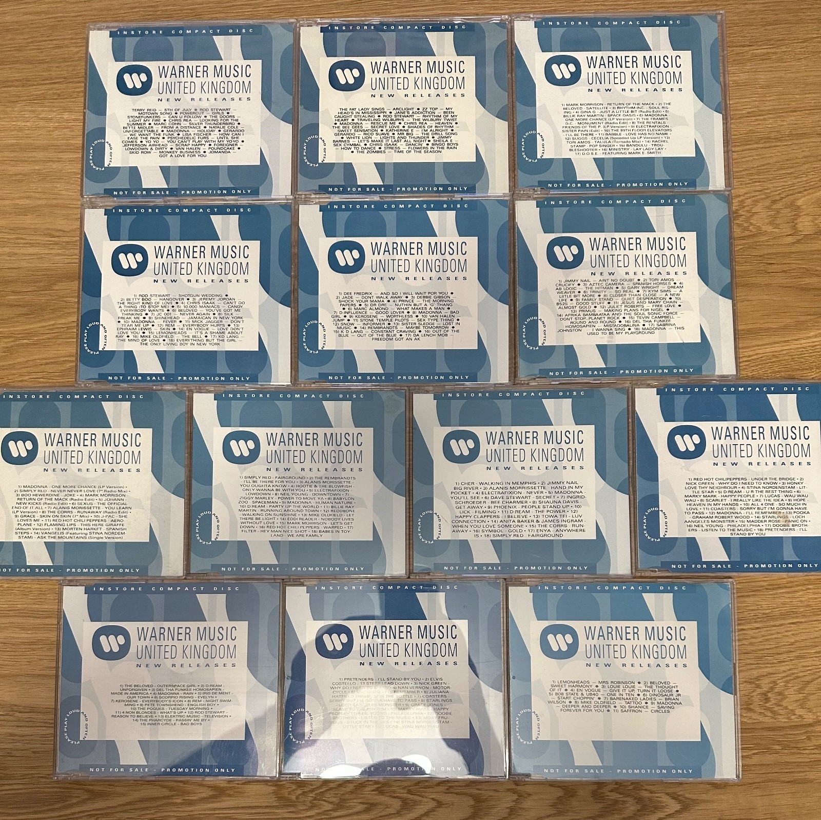 Warner Music United Kingdom New Releases - Promo CDs SET - MADONNA - 13 CDs