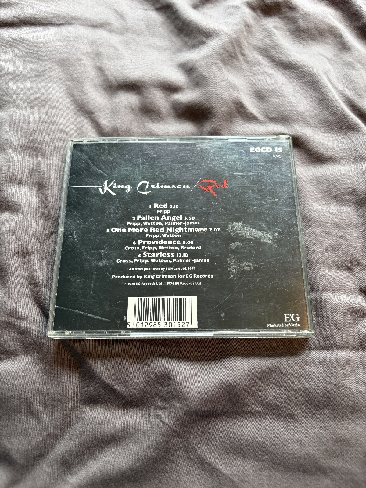 King Crimson - Red (CD, 1987) EGCD 15, 1974, Robert Fripp, Progressive Rock