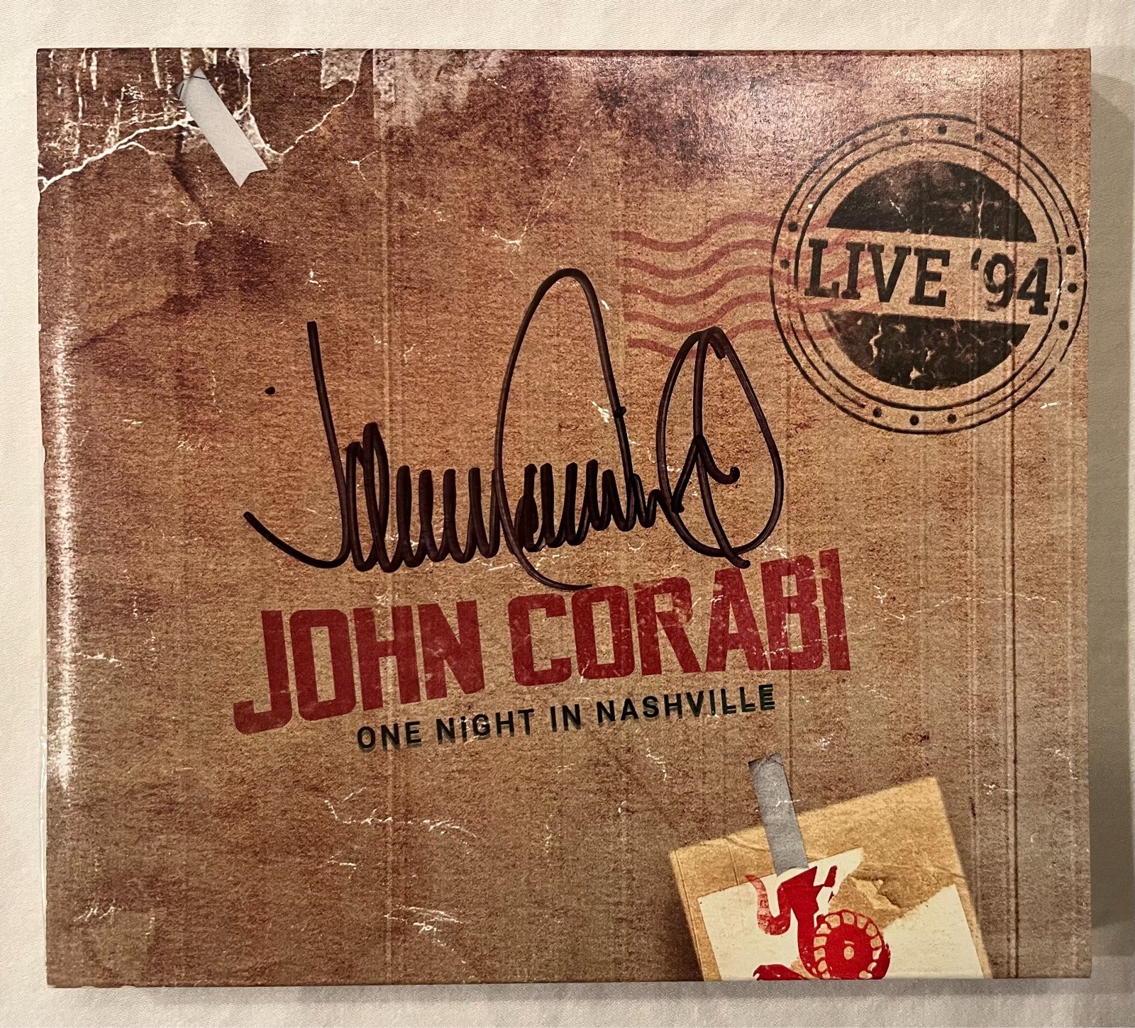 John Corabi - One Night In Nashville (Signed by John Corabi + Pick) Motley Crue