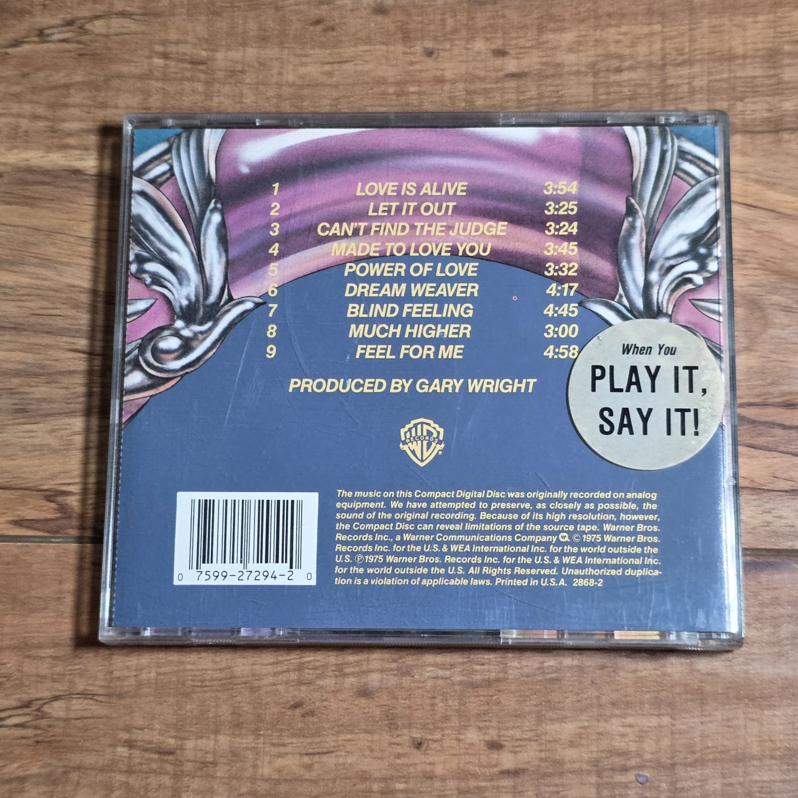 Gary Wright - The Dream Weaver CD Album 1990 Soft Rock Classic Rock