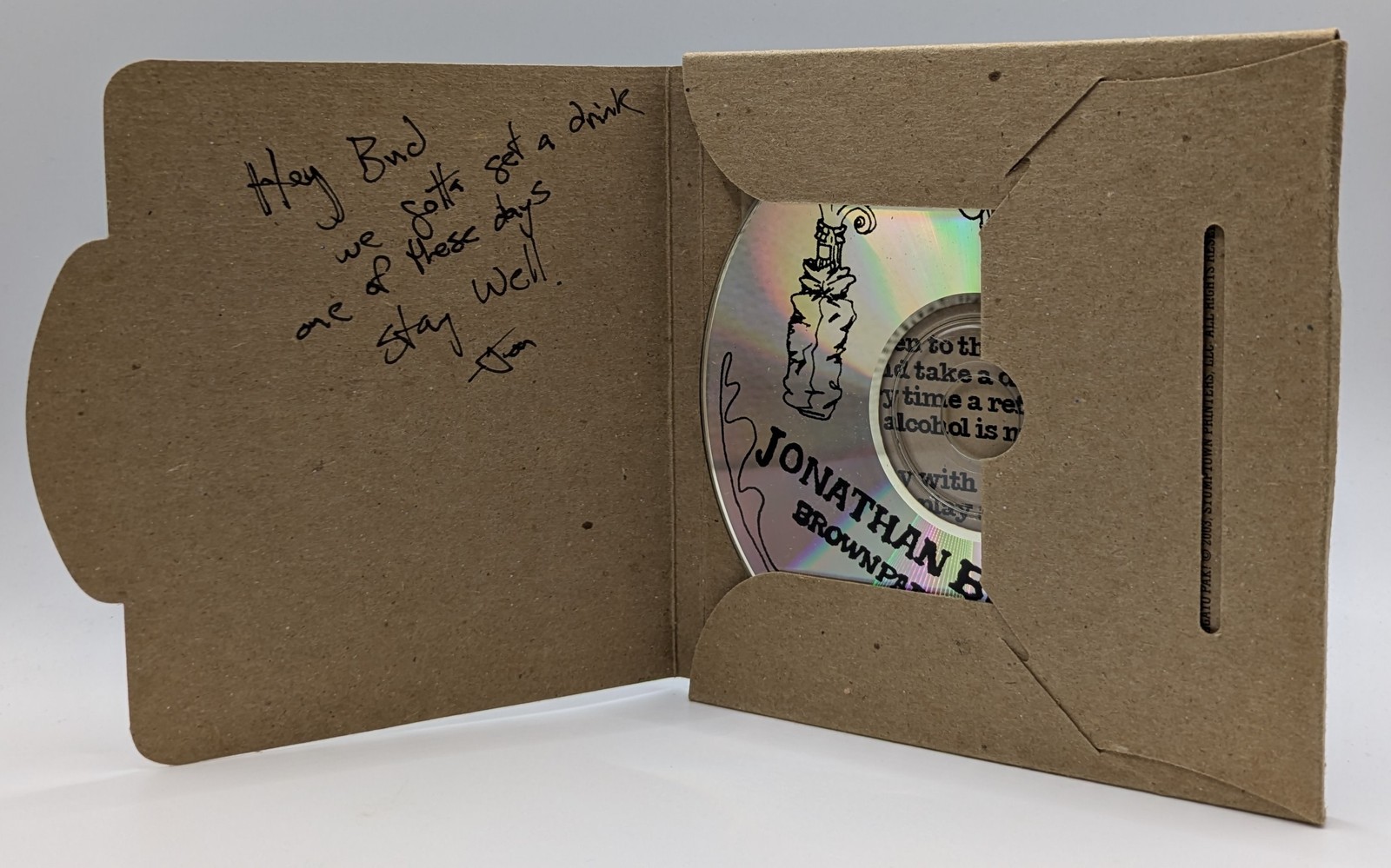 Jonathan Burks - Brown Paper Bag CD Album - Indie Folk / Acoustic Rock AUTOGRAPH