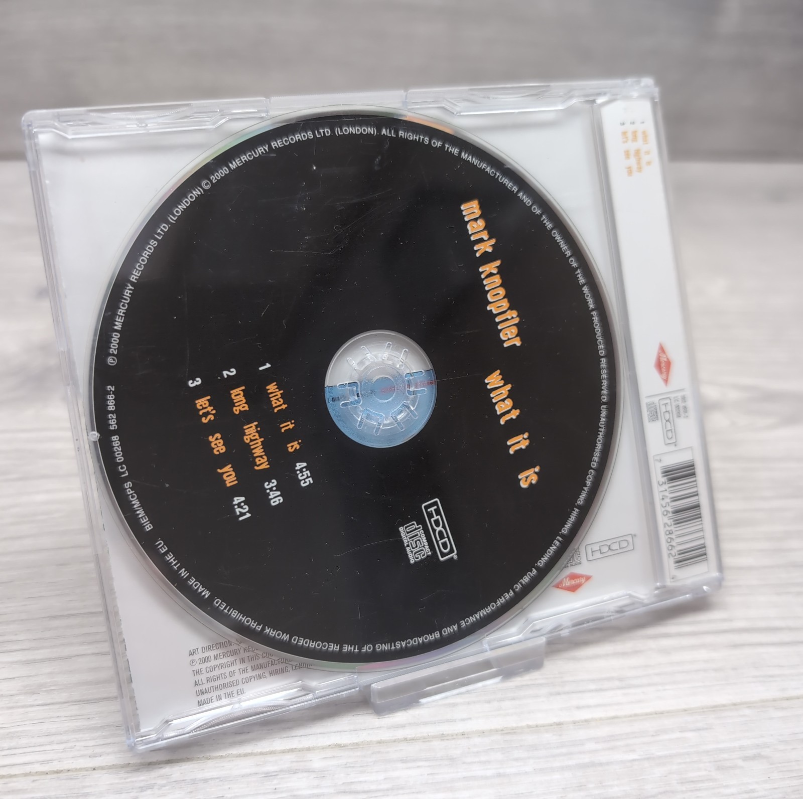 Mark Knopfler - What It Is - CD Single - 2000 Mercury Records - Very Good Cond