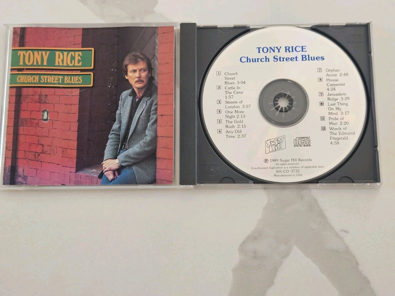 TONY RICE / CHURCH STREET BLUES *RARE HARD TO FIND CD RELEASE ON SUGARHILL LABEL