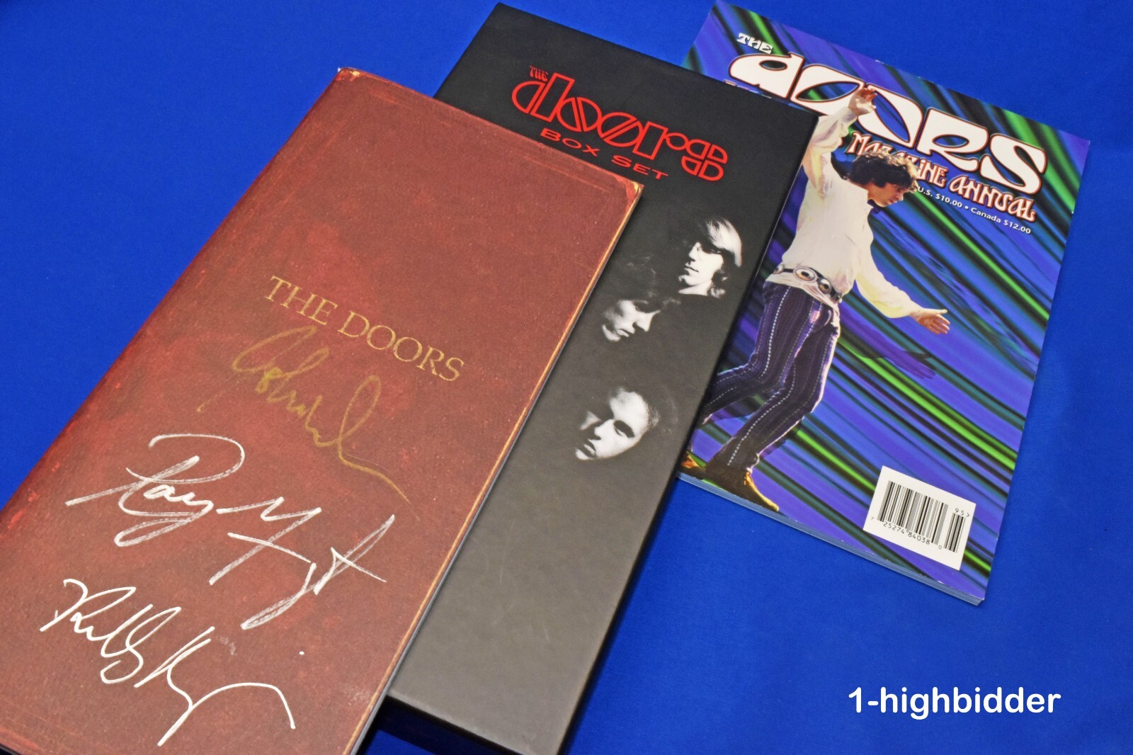 SIGNED x 3 The Doors 1997 Promo Box Set Ray Manzarek Krieger Densmore w/ DCM COA