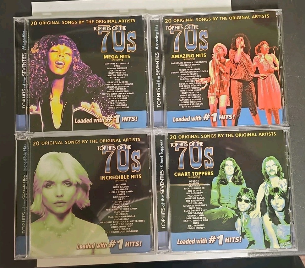Top Hits Of The 70s 4CD Box Set EX+ Collectables COL-0482BX Styx Free 10cc Toto