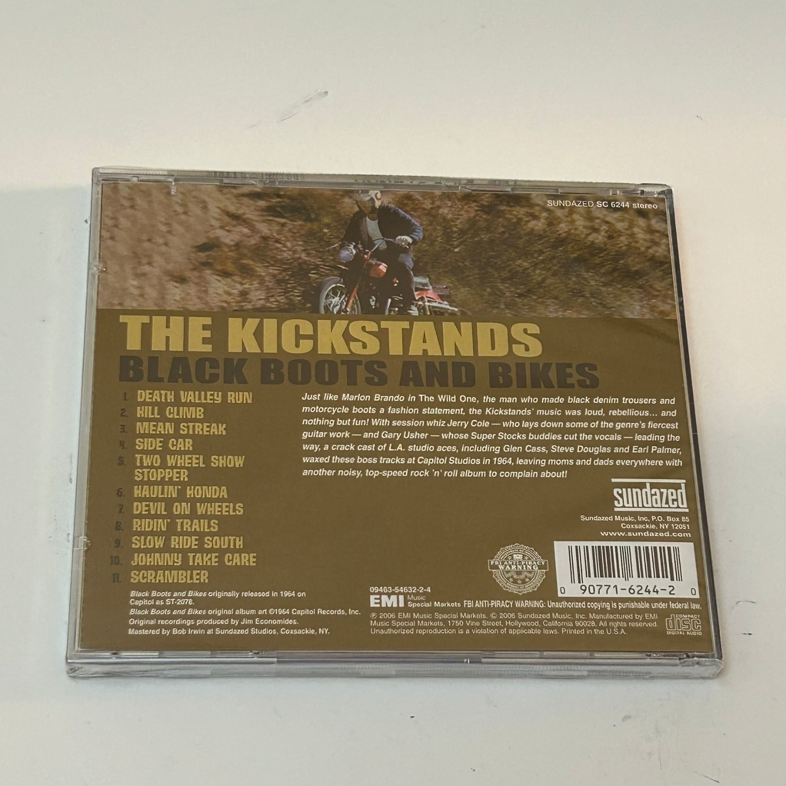 The Kickstands – Black Boots And Bikes CD 2006 Surf Hot Rod Sundazed Sealed Hype