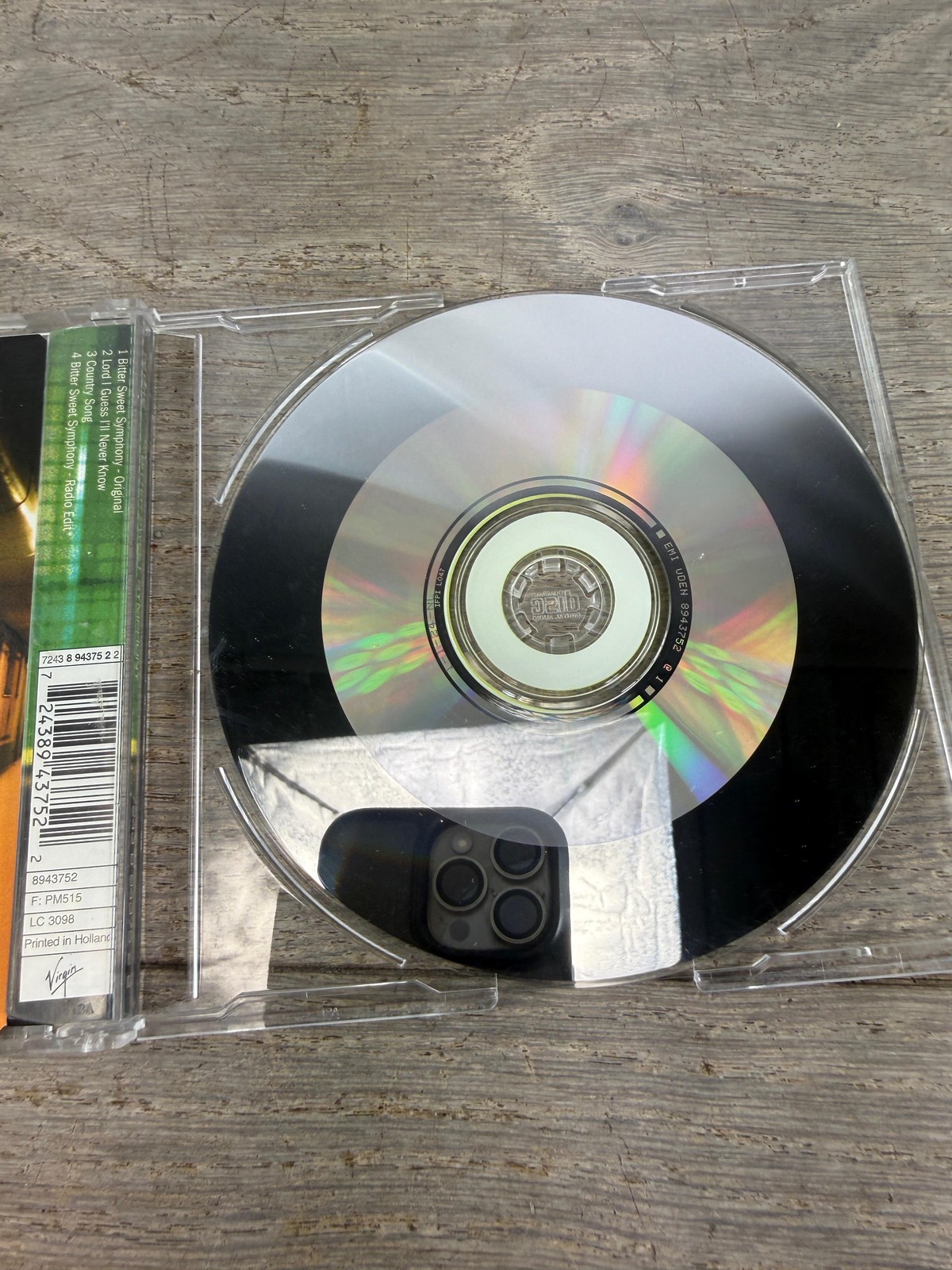The Verve CD Bitter Sweet Symphony Single 1997 Britpop Alt Rock Multicolor