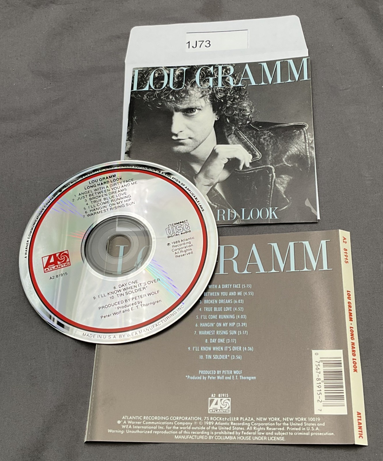 Long Hard Look by Lou Gramm (CD, Oct-1989, Atlantic ) No Case #1J73