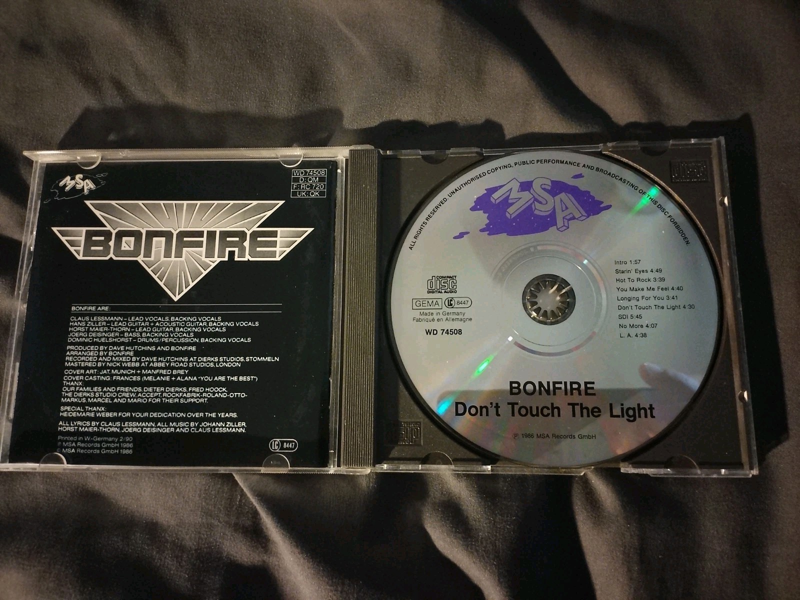 Bonfire - Don't Touch The Light (1986 CD) - Scorpions, Accept, Helloween