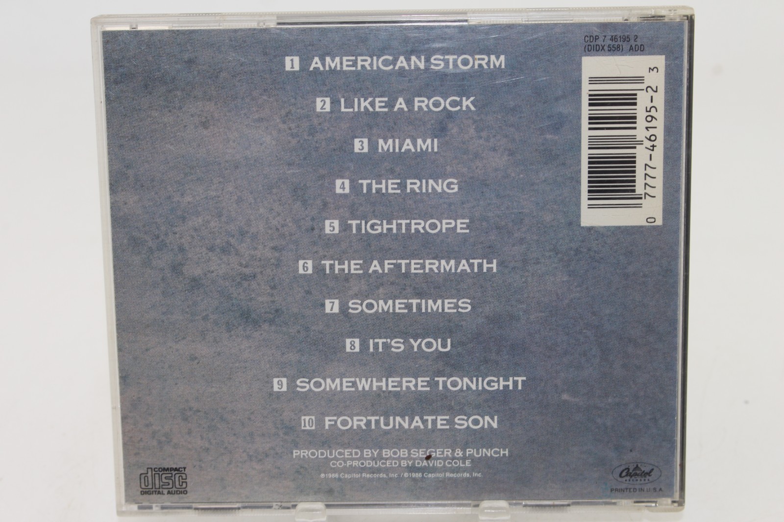 BOB SEGER {AND THE SILVER BULLET BAND} - LIKE A ROCK {CD, 1986}