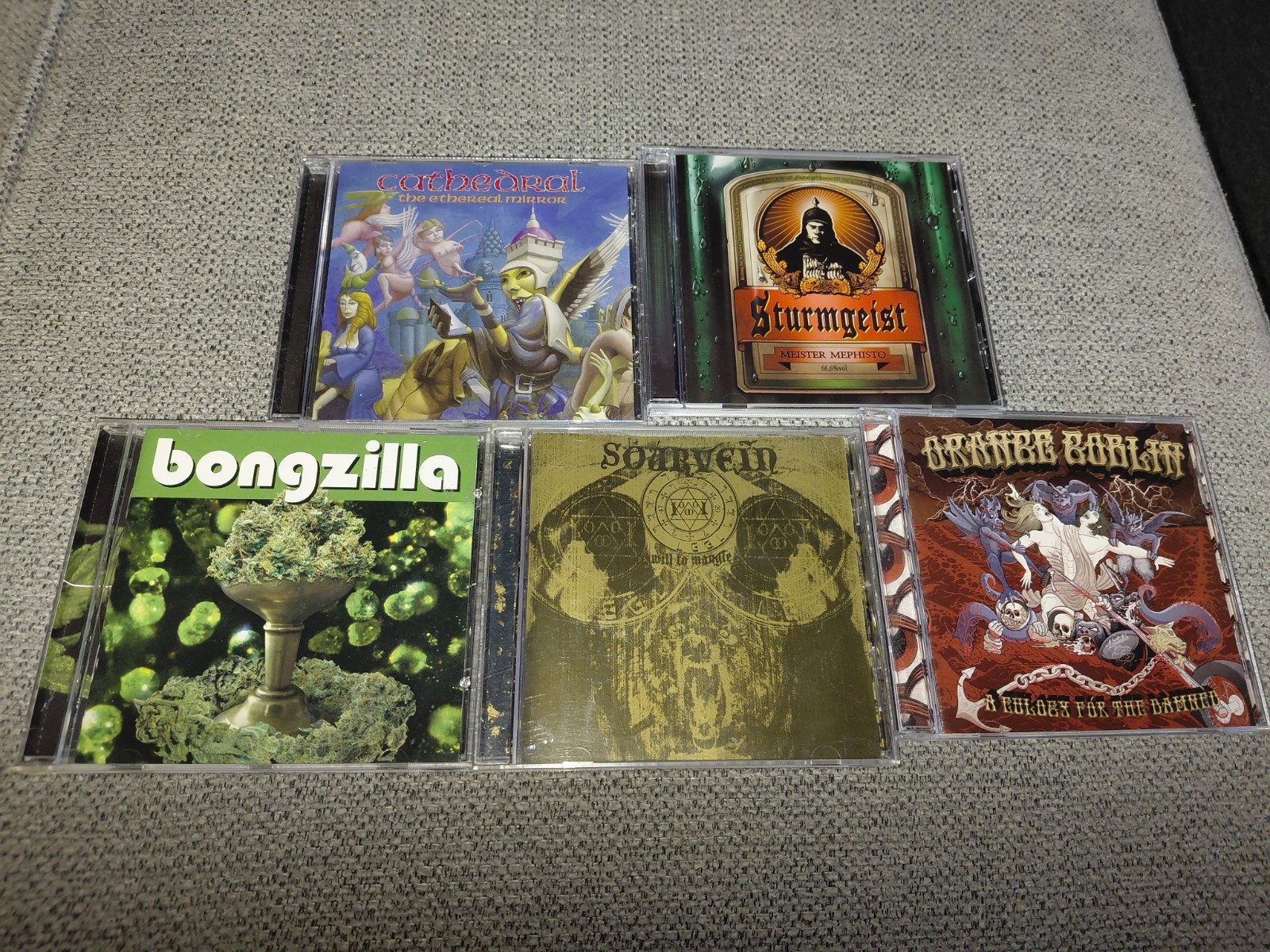 5 Metal Cds Bongzilla OG Stash, Cathedral, Sourvein, Orange Goblin, Sturmgeist