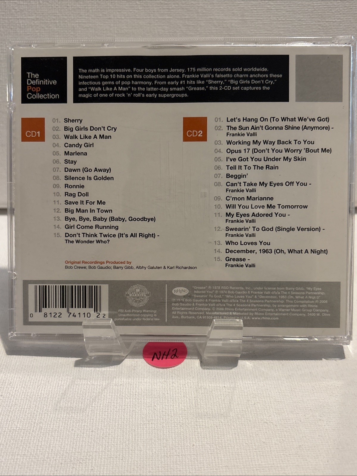 Frankie Valli & the 4 Seasons:The Definitive Pop Collection,2 CD Set. Mint! NH2