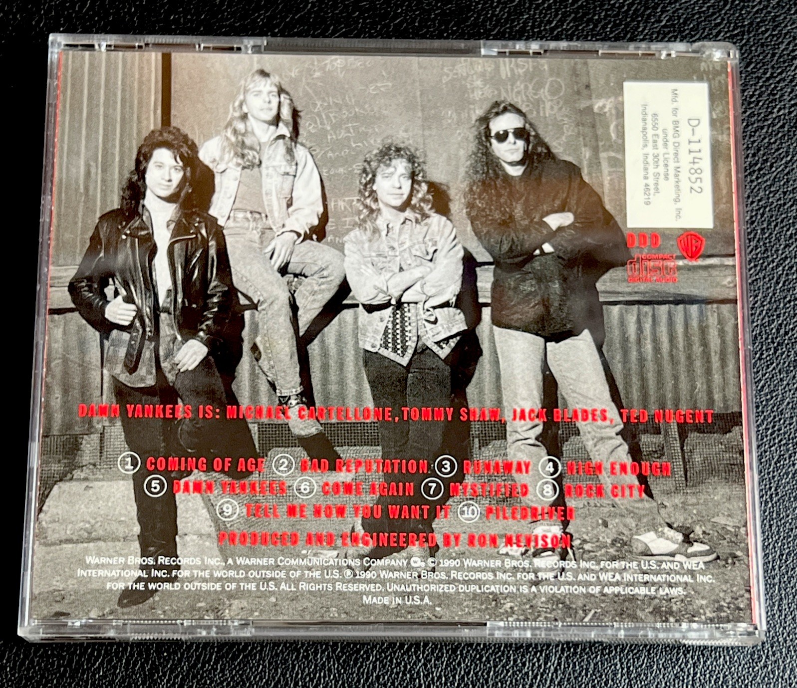 Damn Yankees – Damn Yankees CD 1990 Hard Rock Warner Bros. VGC