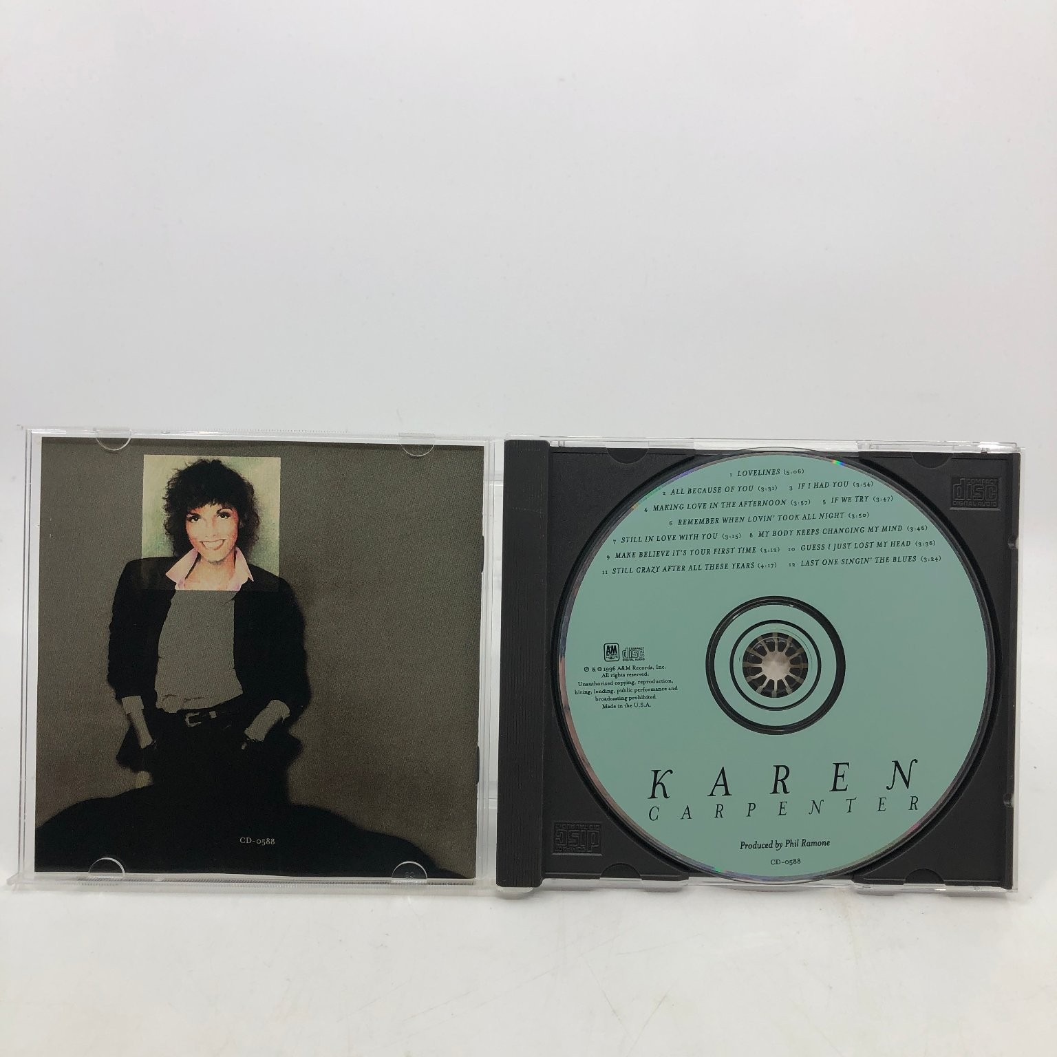 Karen Carpenter CD 1996 Remastered Pop Vocal A&M Records Disc M Refurbished