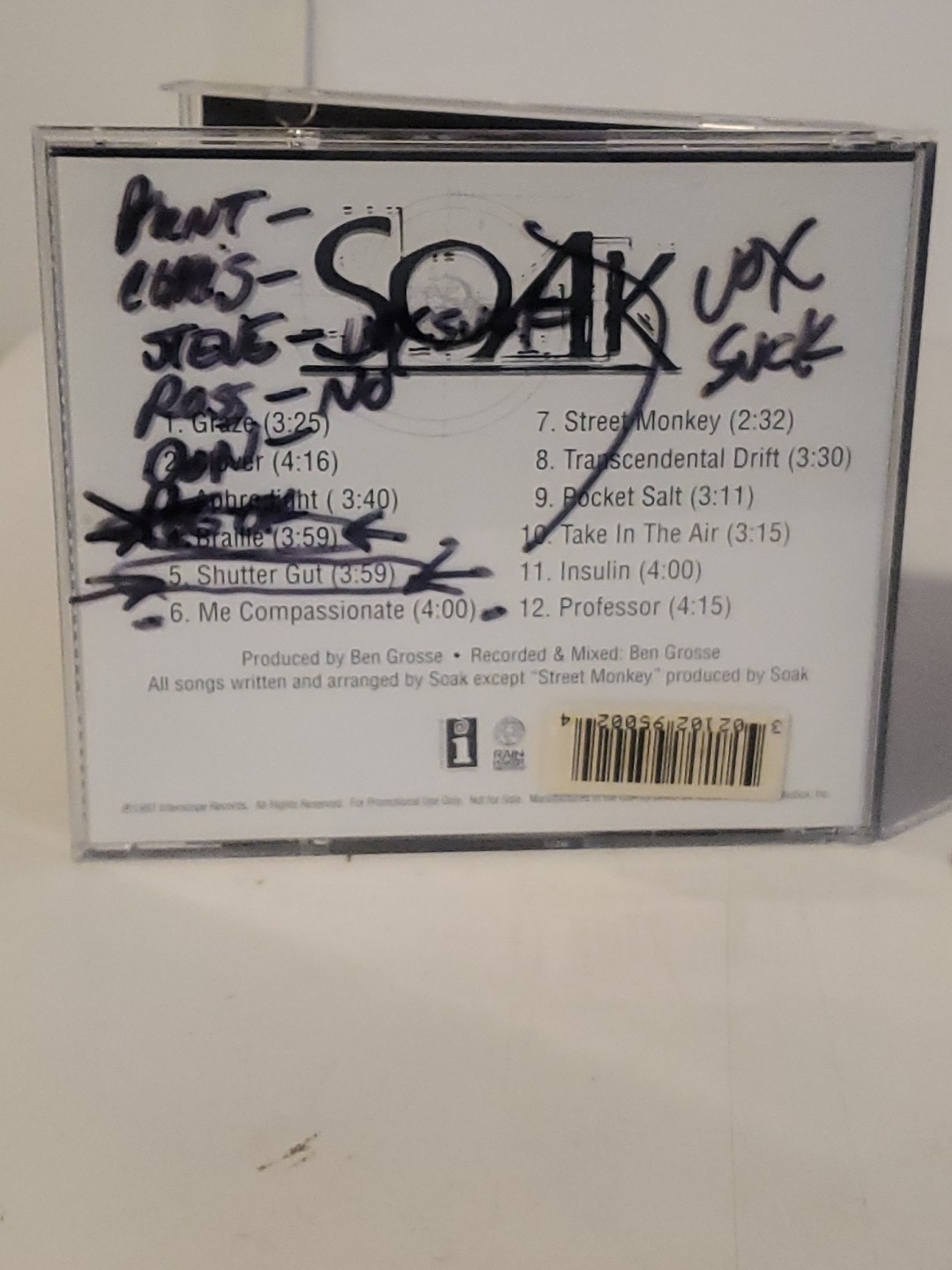 Soak - Self-Titled Debut Album (CD, 1997, RainMaker/Interscope) - Very Good