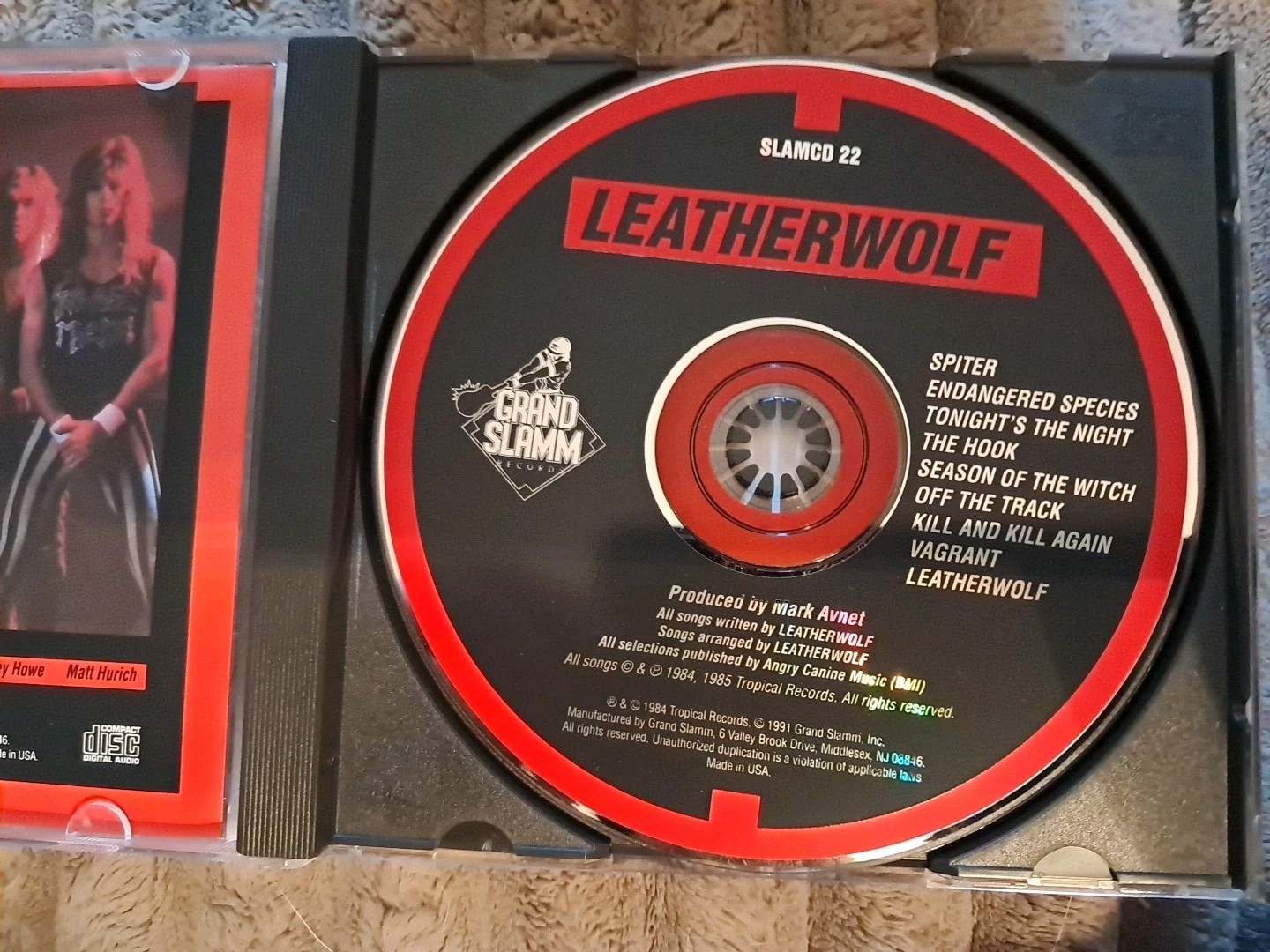 Leatherwolf – Leatherwolf CD 1991 9 Tracks Grand Slamm Rec.Heavy Metal Rare