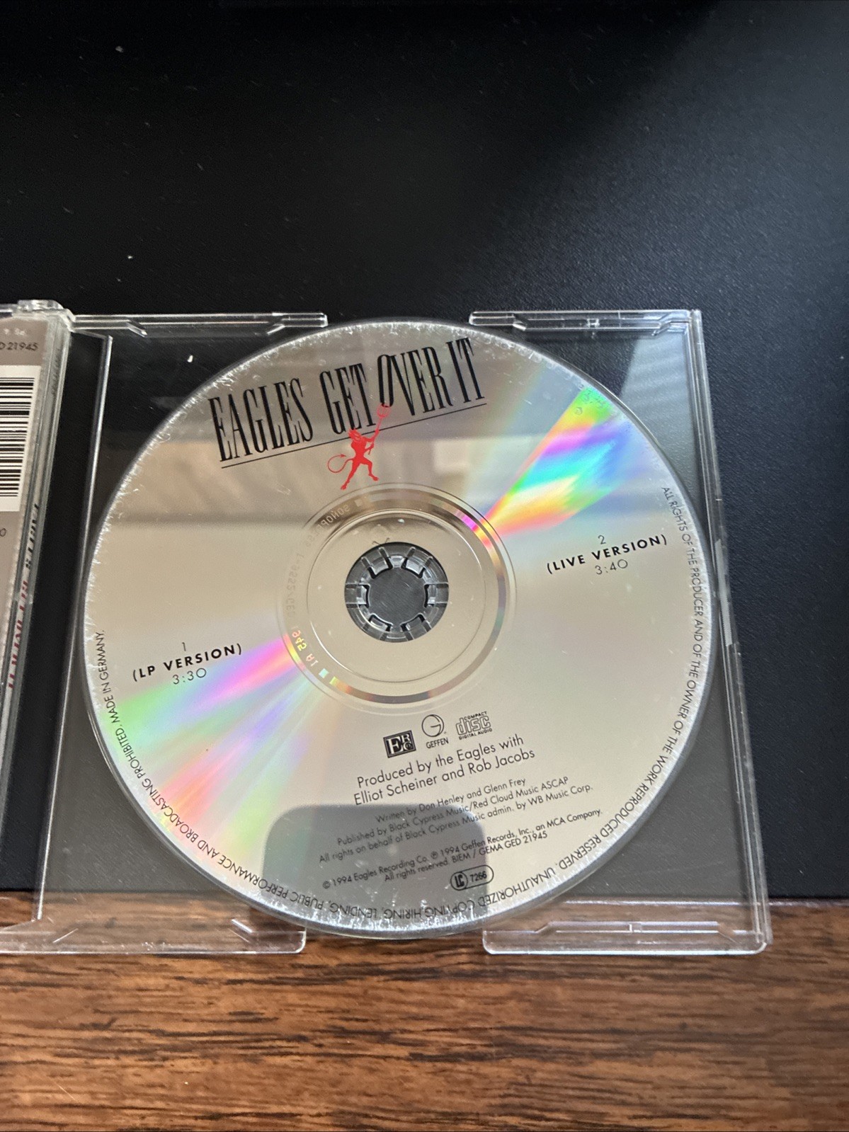 Eagles CD 'S Single Get over It / Geffen Records – GED21945-Import Germany-VG