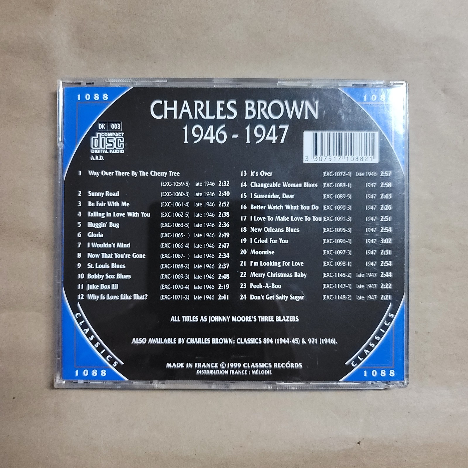 Charles Brown 1946-1947 CD Chronological Classics 1088 Blues Piano R&B