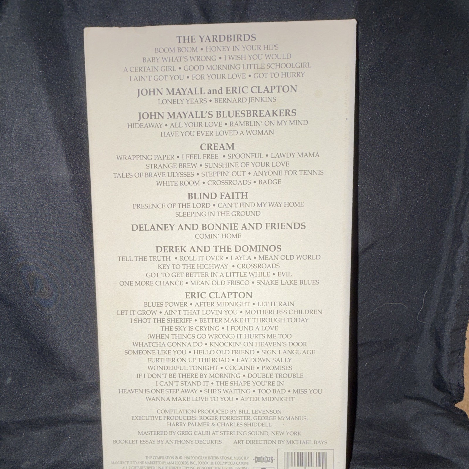 Eric Clapton Crossroads CD Box Set Compilation Polydor 1988 Rock
